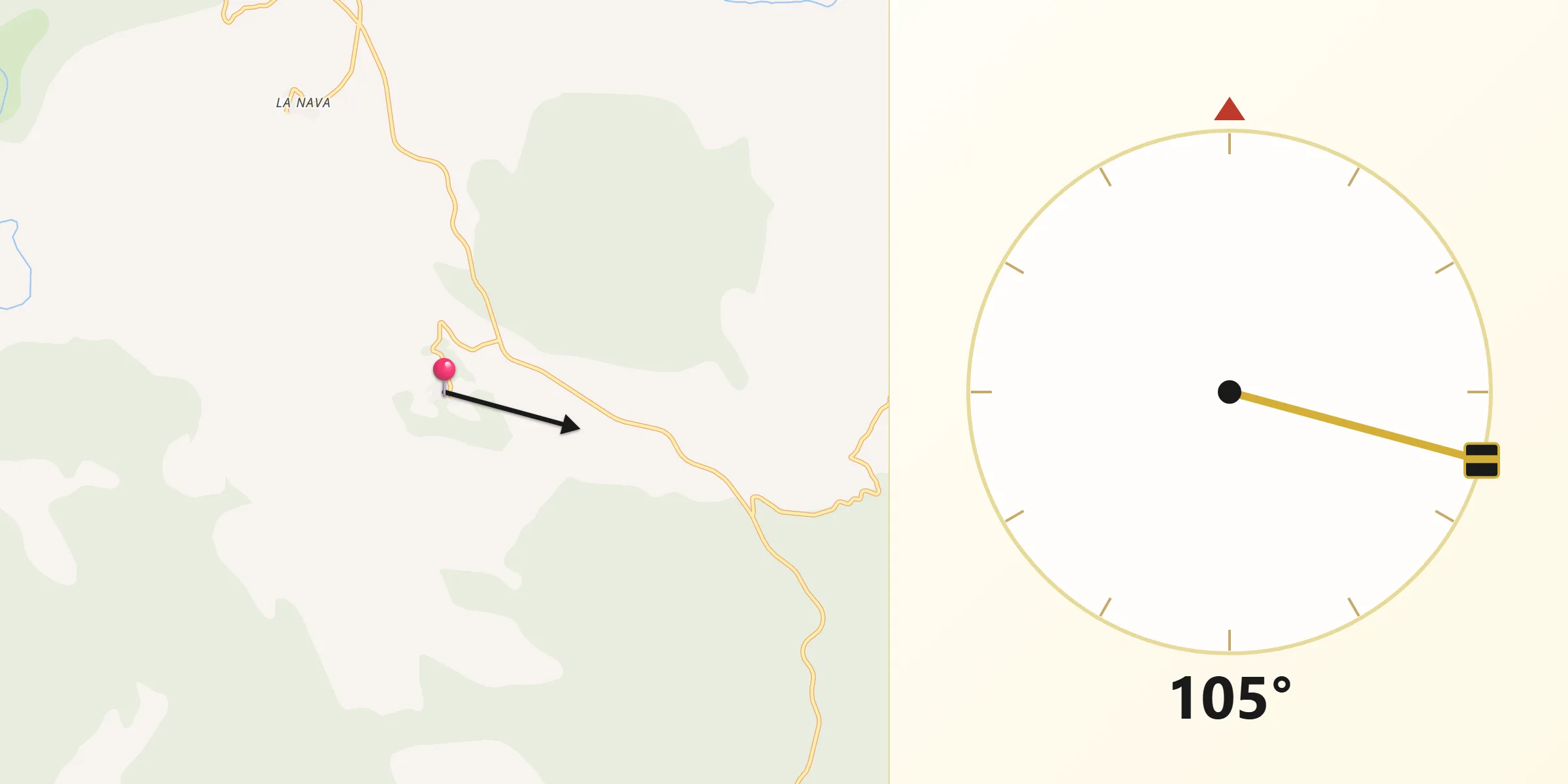 Dirección de la Qibla desde Semillas