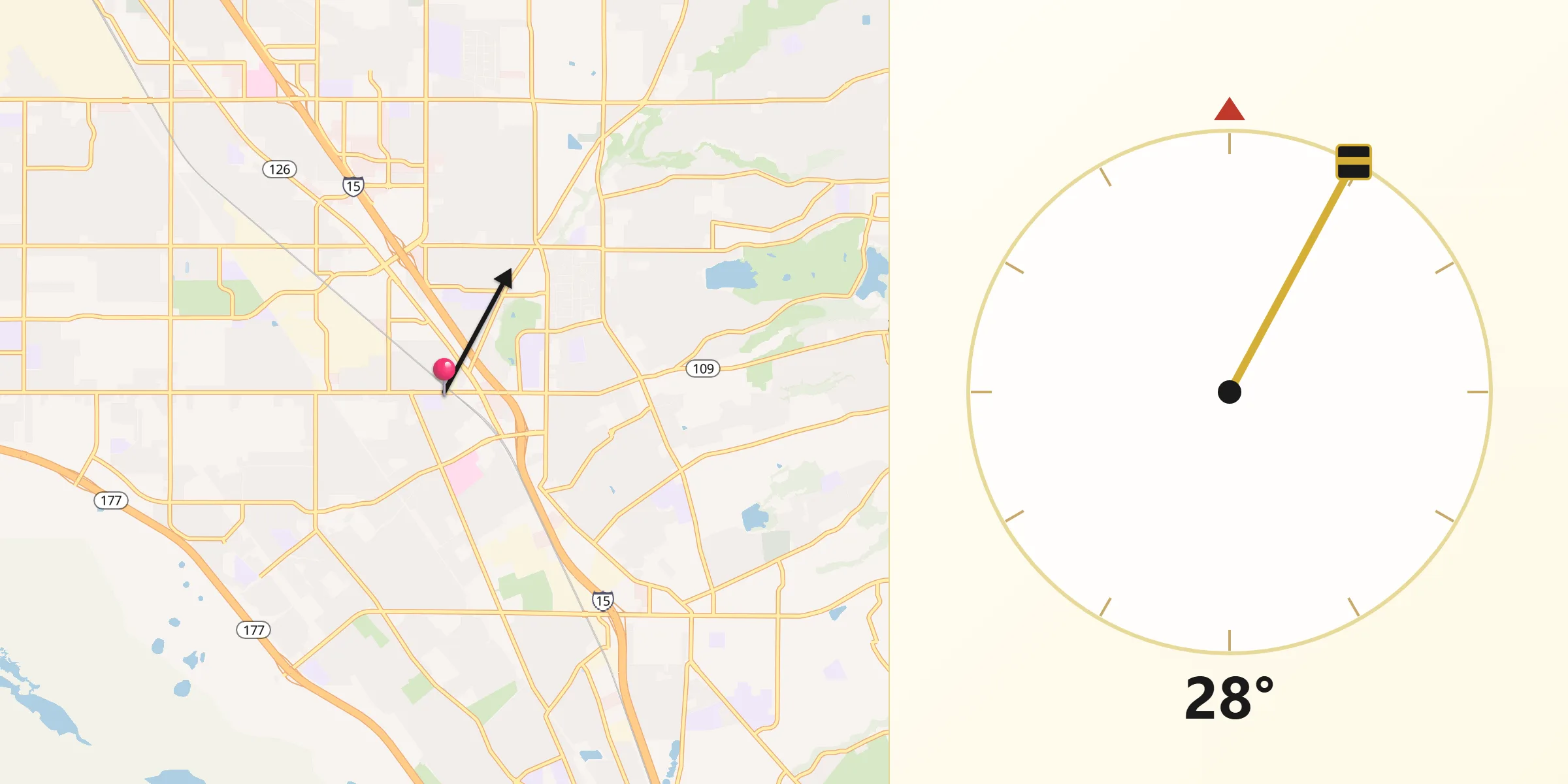Qibla Direction from Layton
