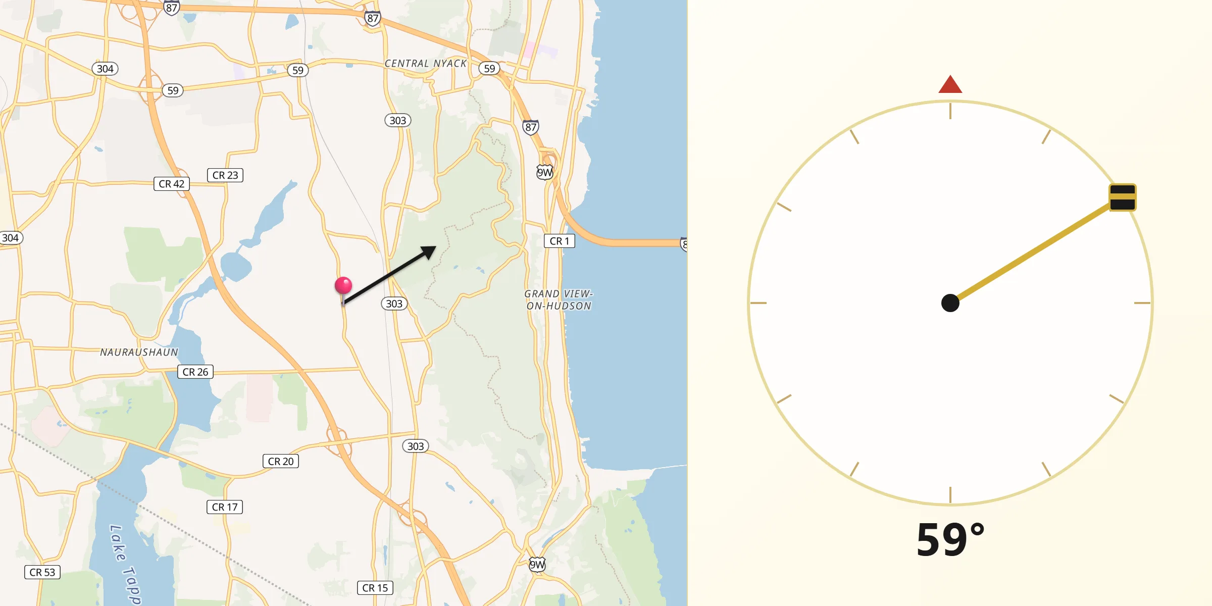 Qibla Direction from Blauvelt