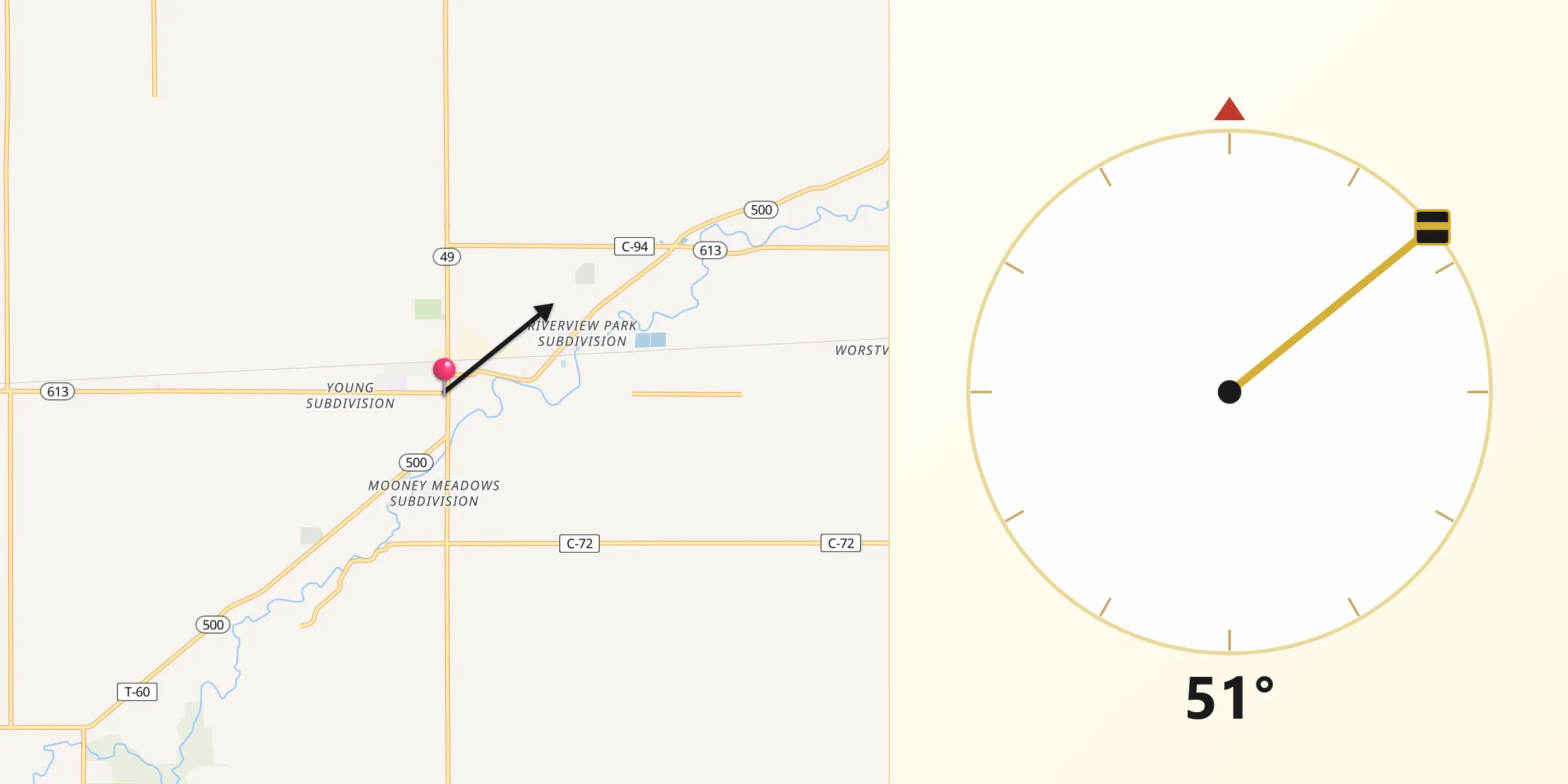 Qibla Direction from Payne