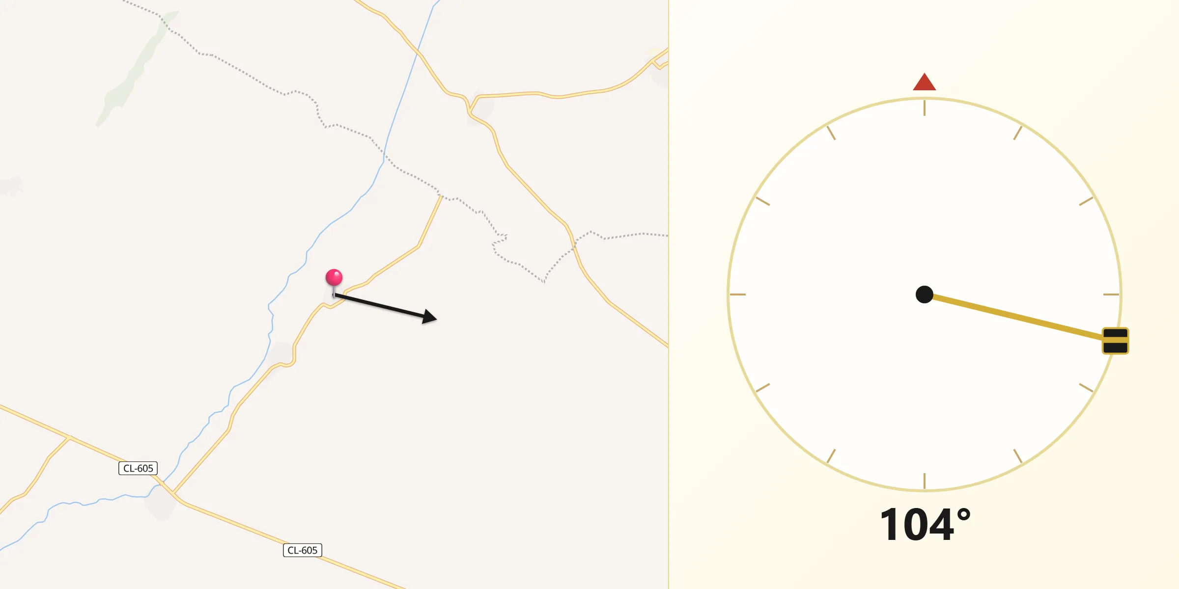 Dirección de la Qibla desde San Esteban de Zapardiel