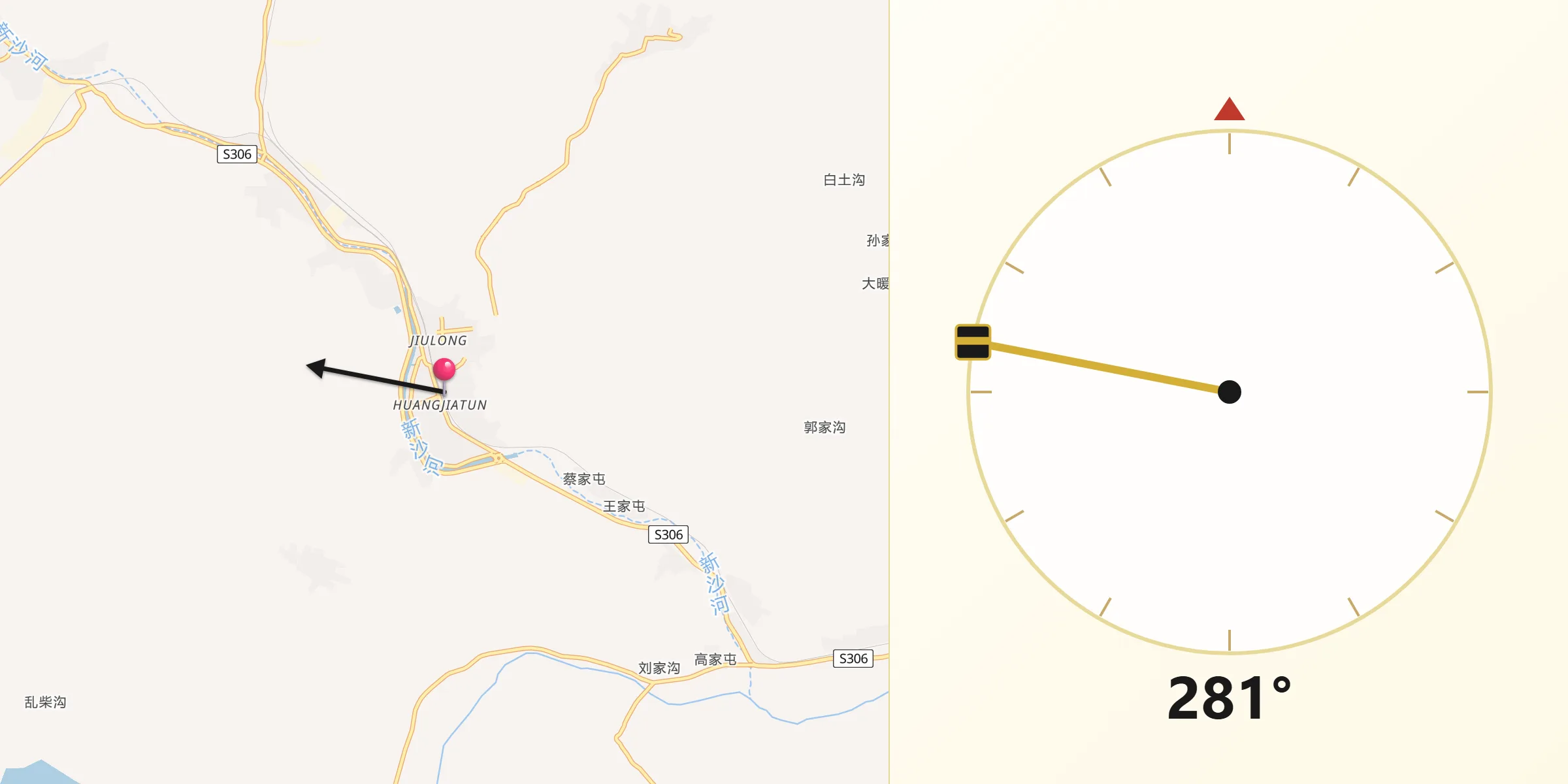 从南票朝向麦加的方向