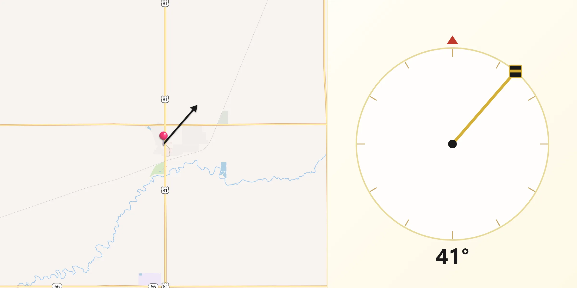 Qibla Direction from Stromsburg