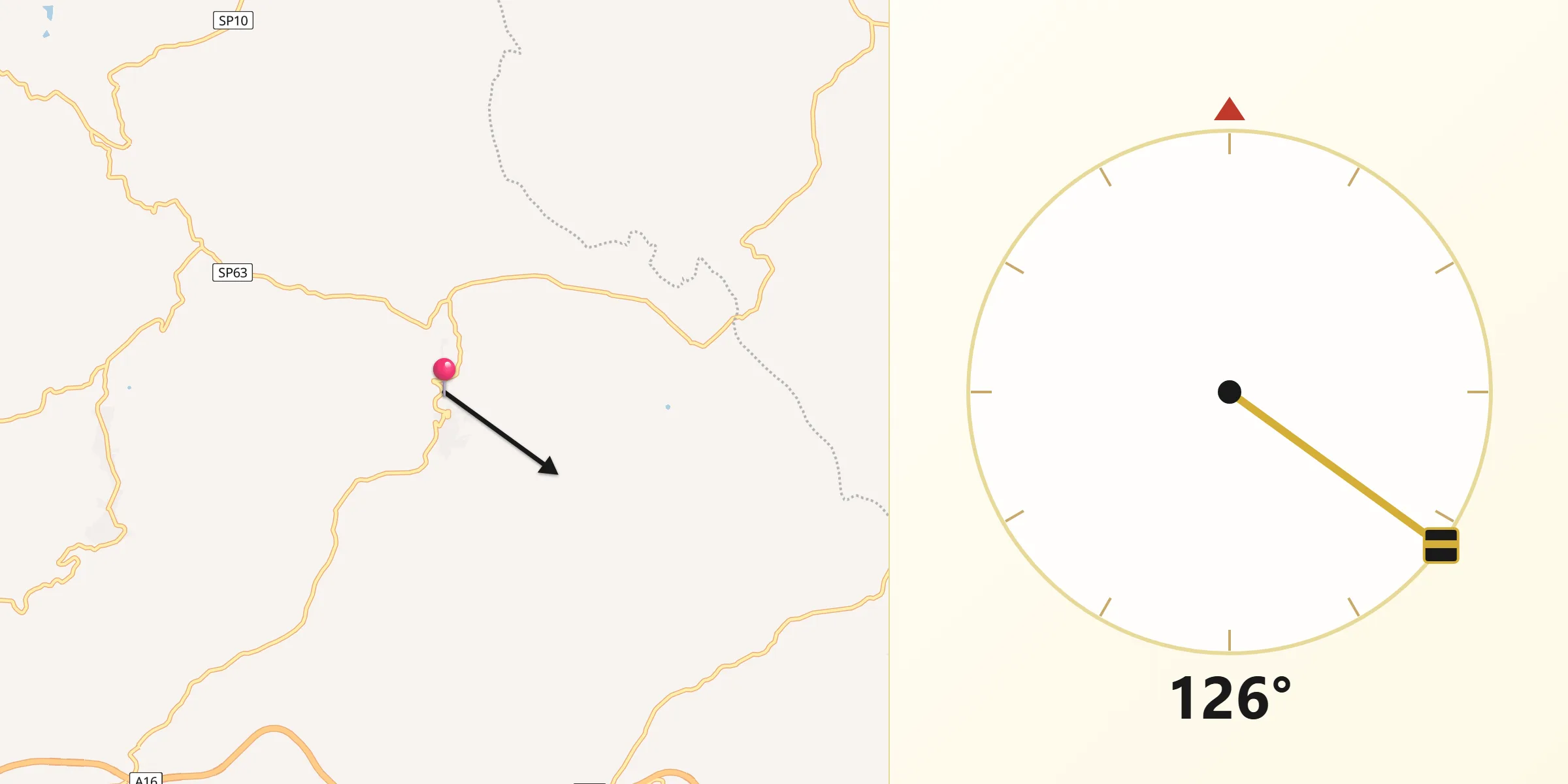 Direzione della Qibla da Zungoli