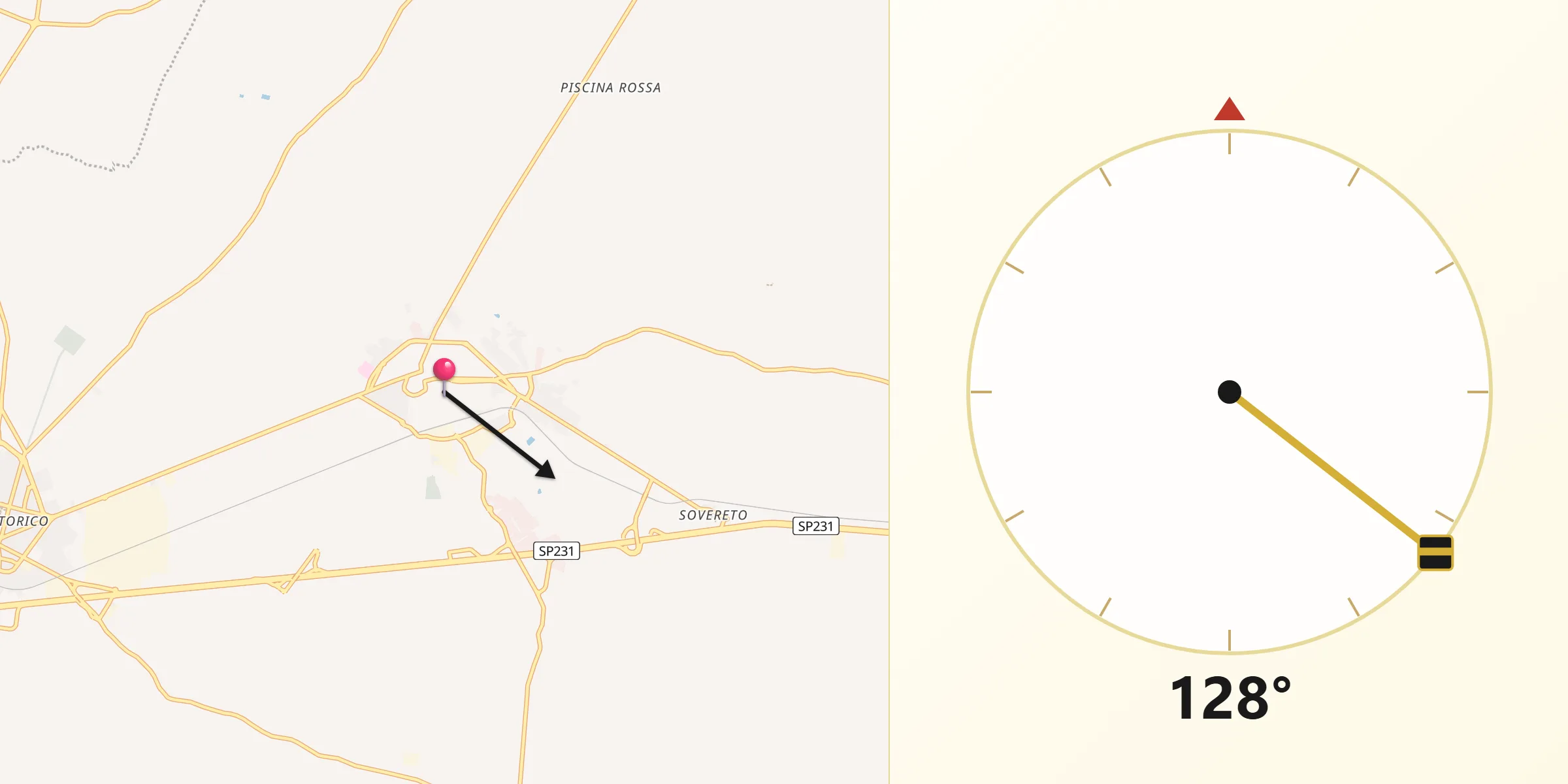 Direzione della Qibla da Terlizzi