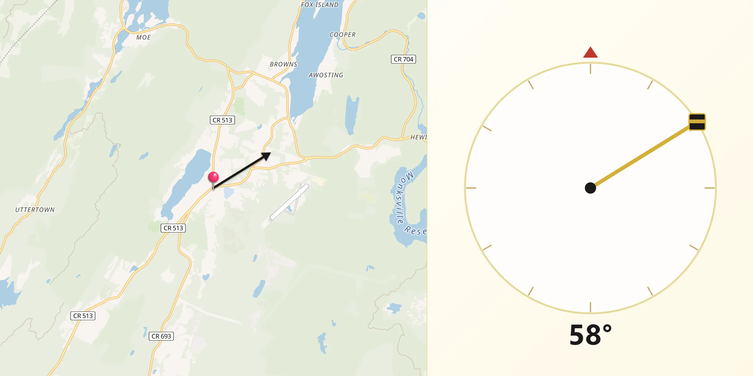 Qibla Direction from West Milford
