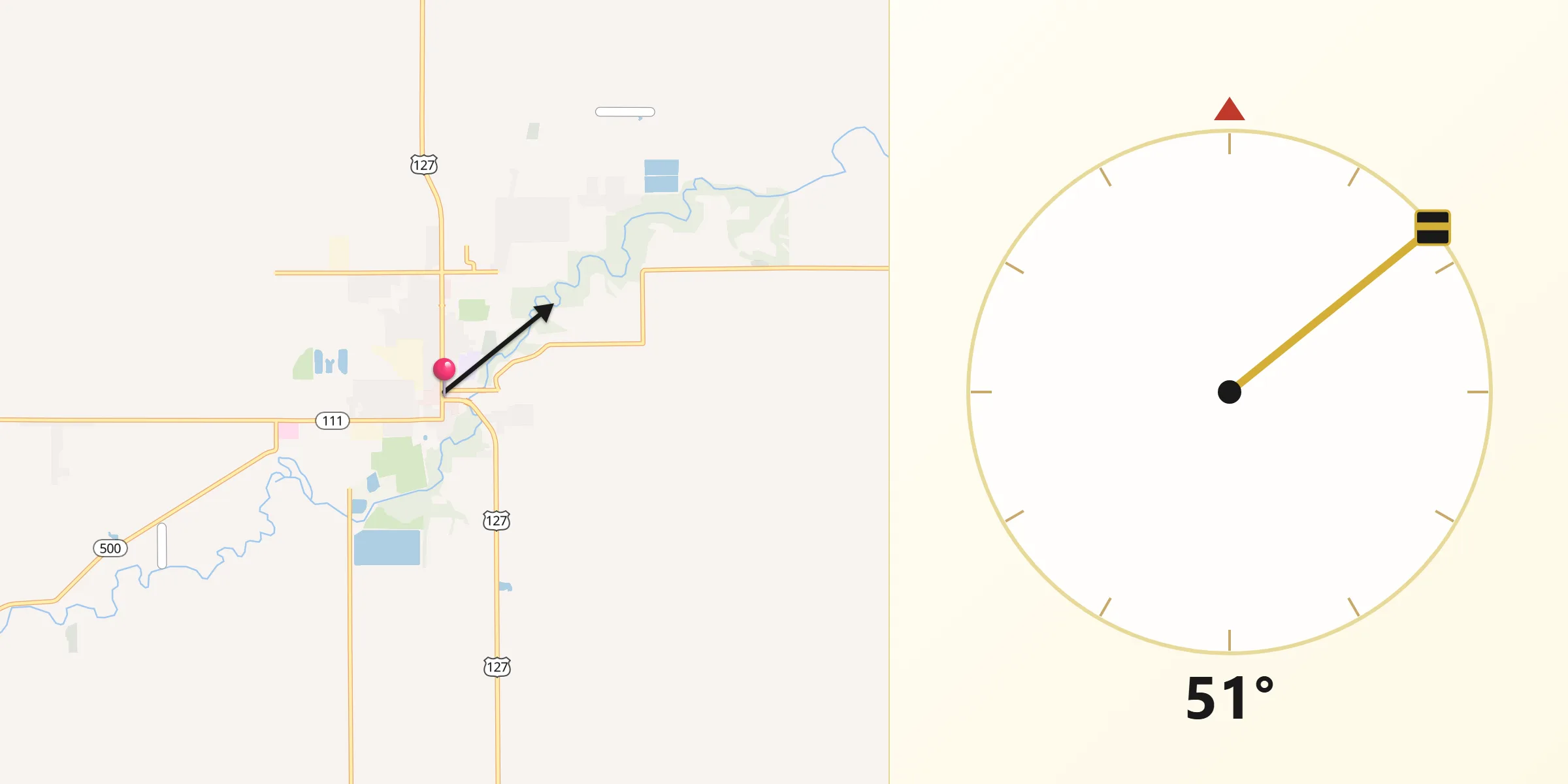 Qibla Direction from Paulding