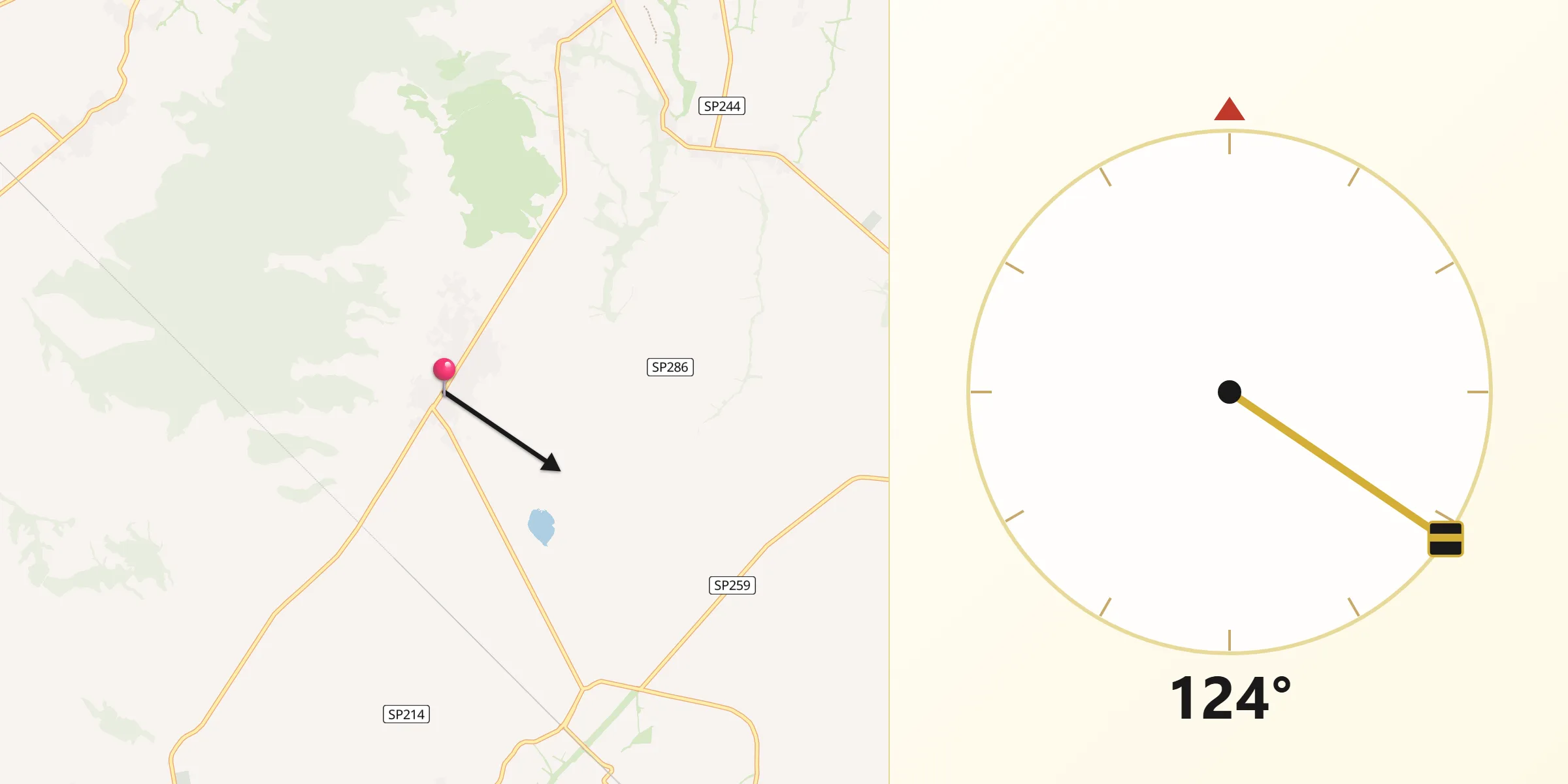 Direzione della Qibla da Falciano del Massico