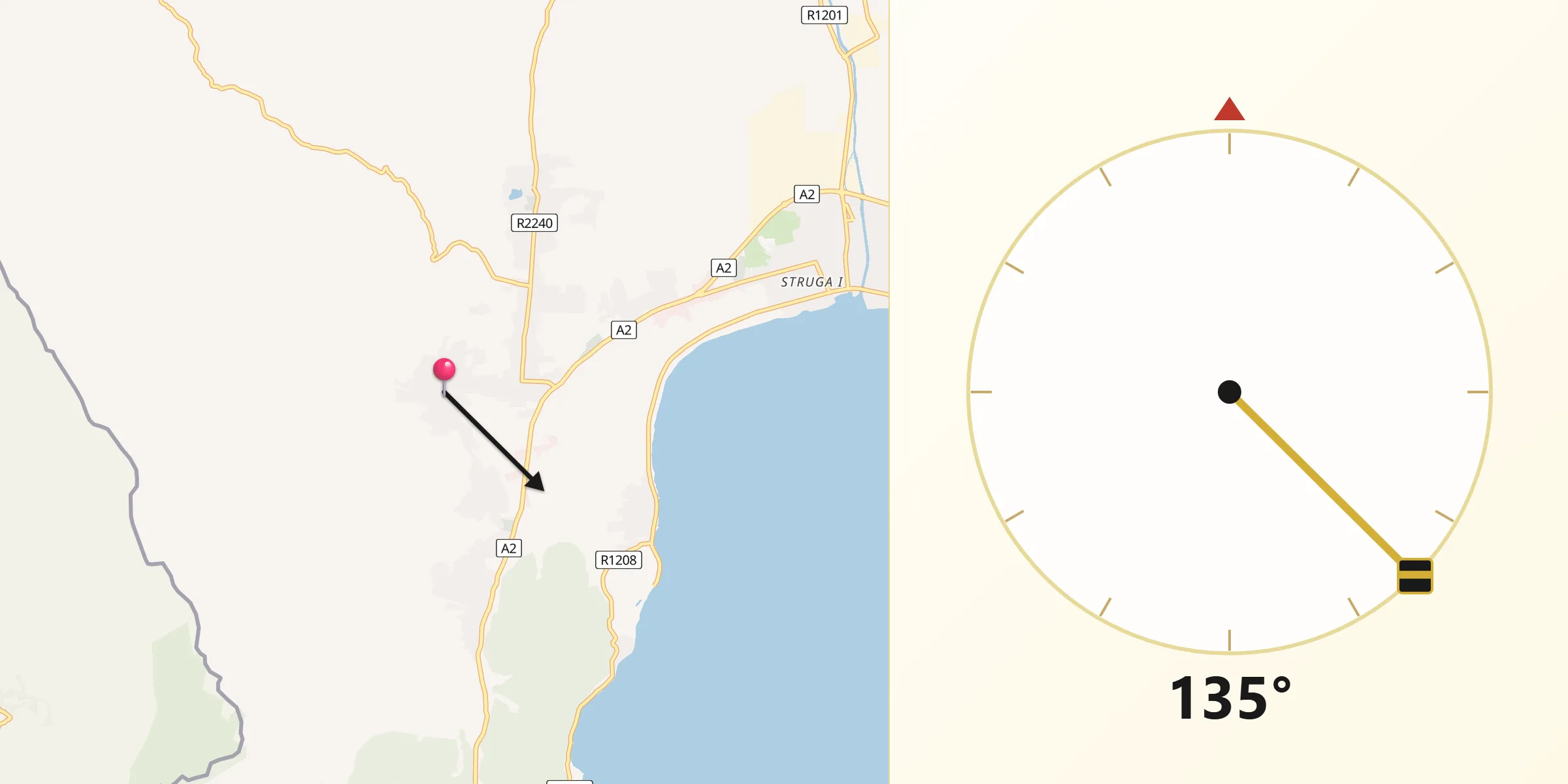 Drejtimi i Qibles nga Radolista