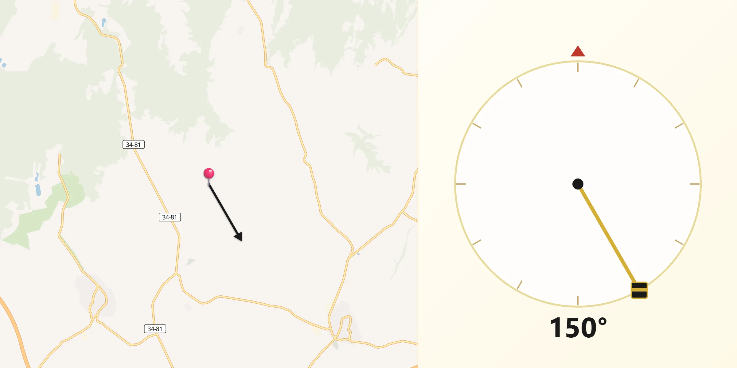 Direction vers la Qibla depuis Silivri