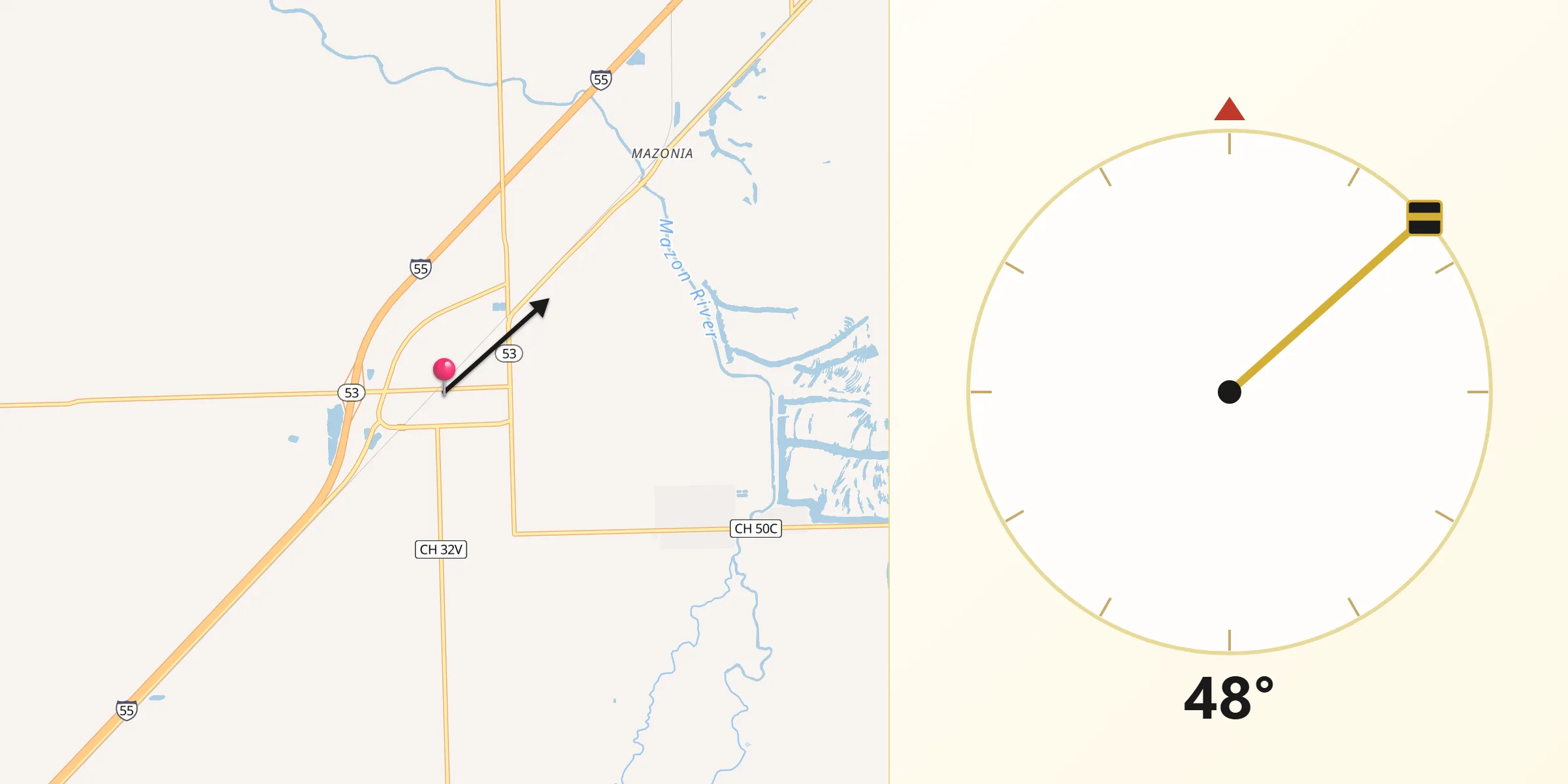 Qibla Direction from Gardner