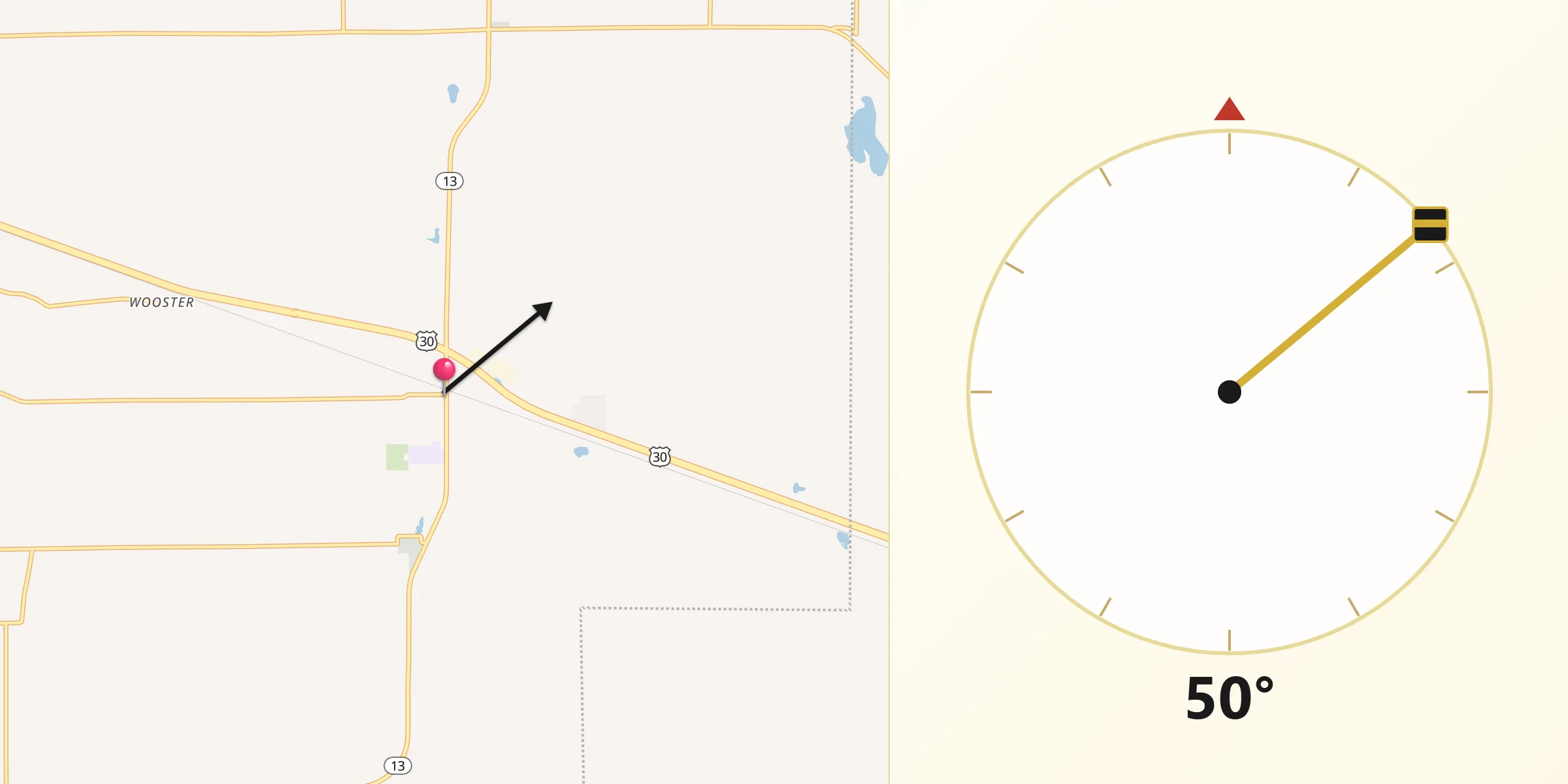 Qibla Direction from Pierceton