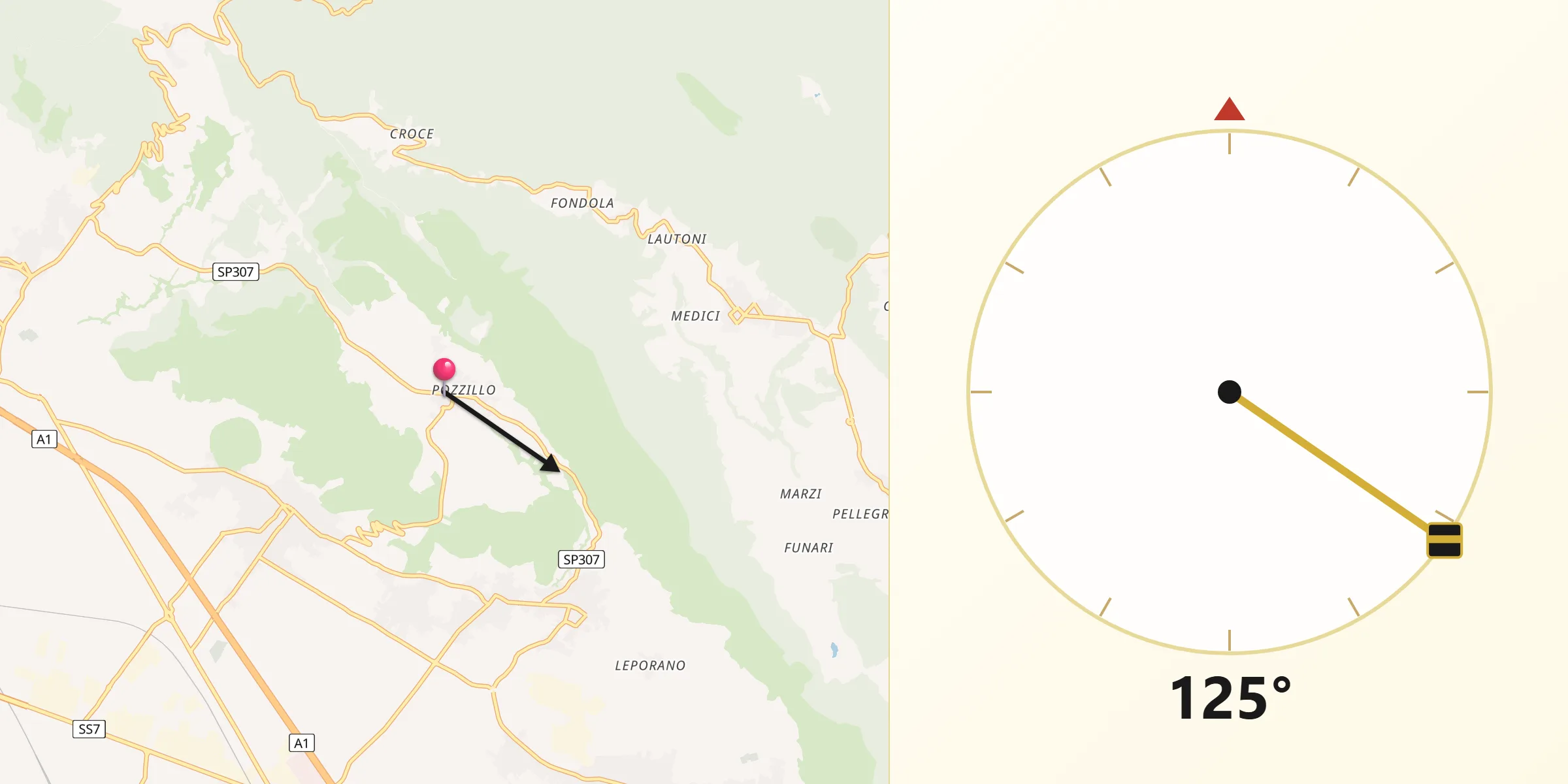 Direzione della Qibla da Giano Vetusto