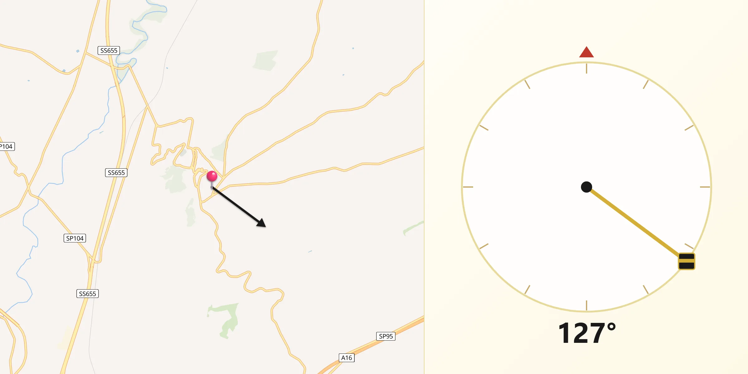 Direzione della Qibla da Ascoli Satriano