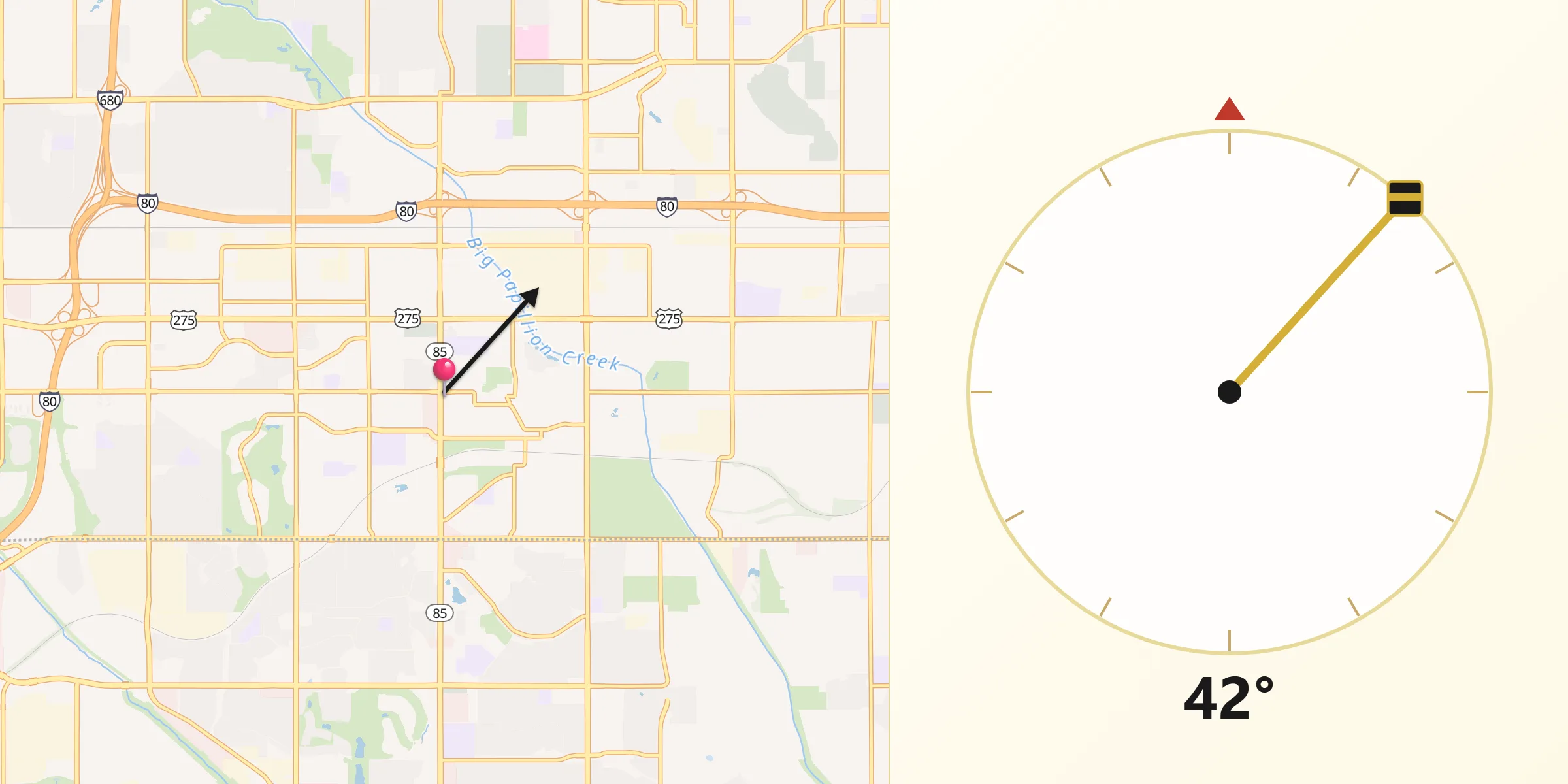 Qibla Direction from Ralston