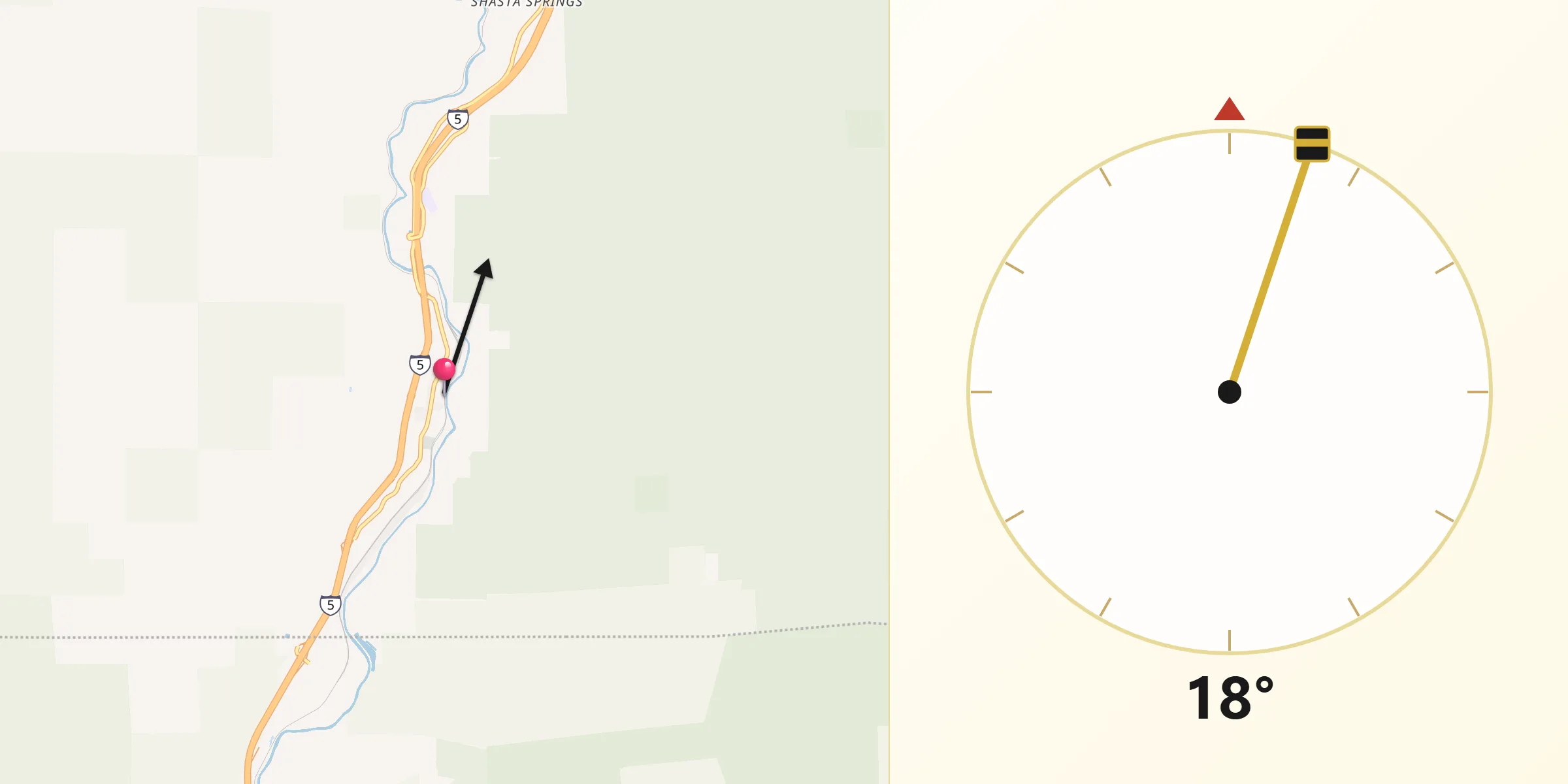 Qibla Direction from Dunsmuir