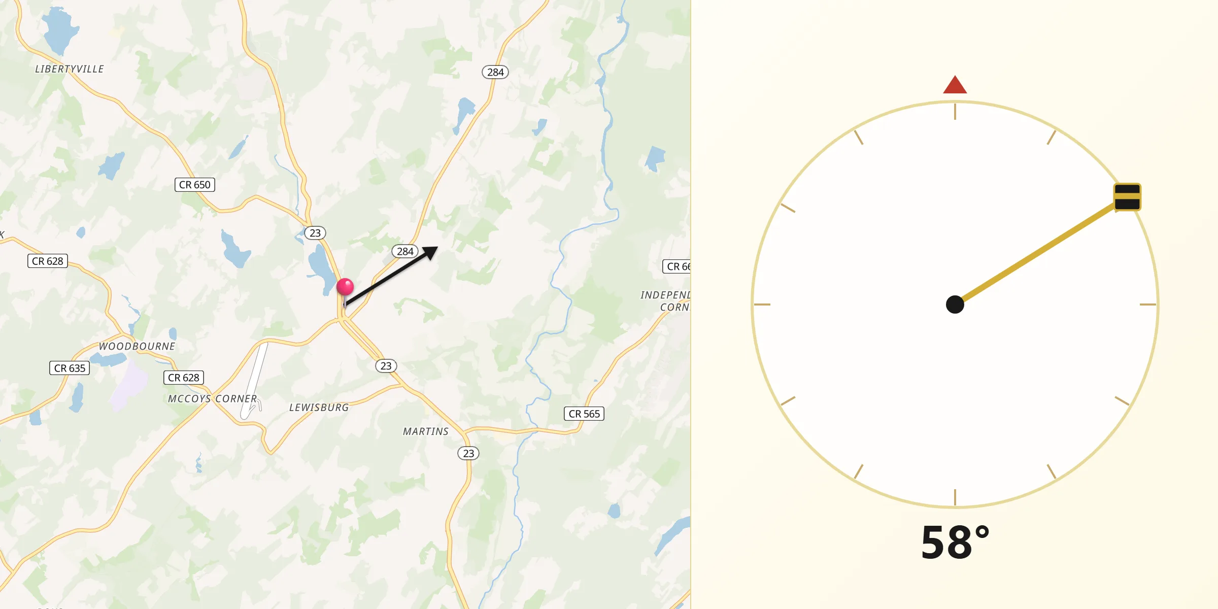 Qibla Direction from Sussex