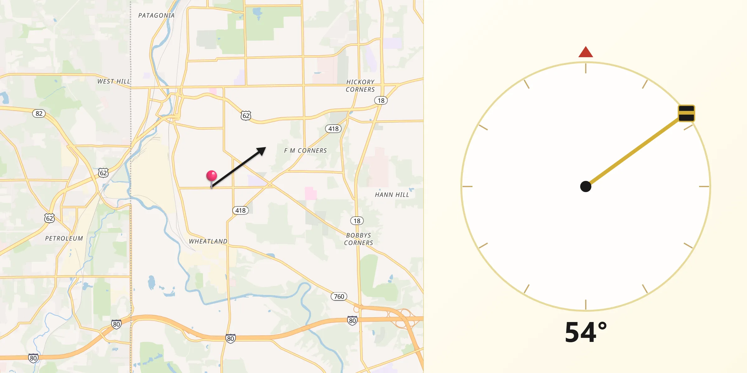Qibla Direction from Farrell