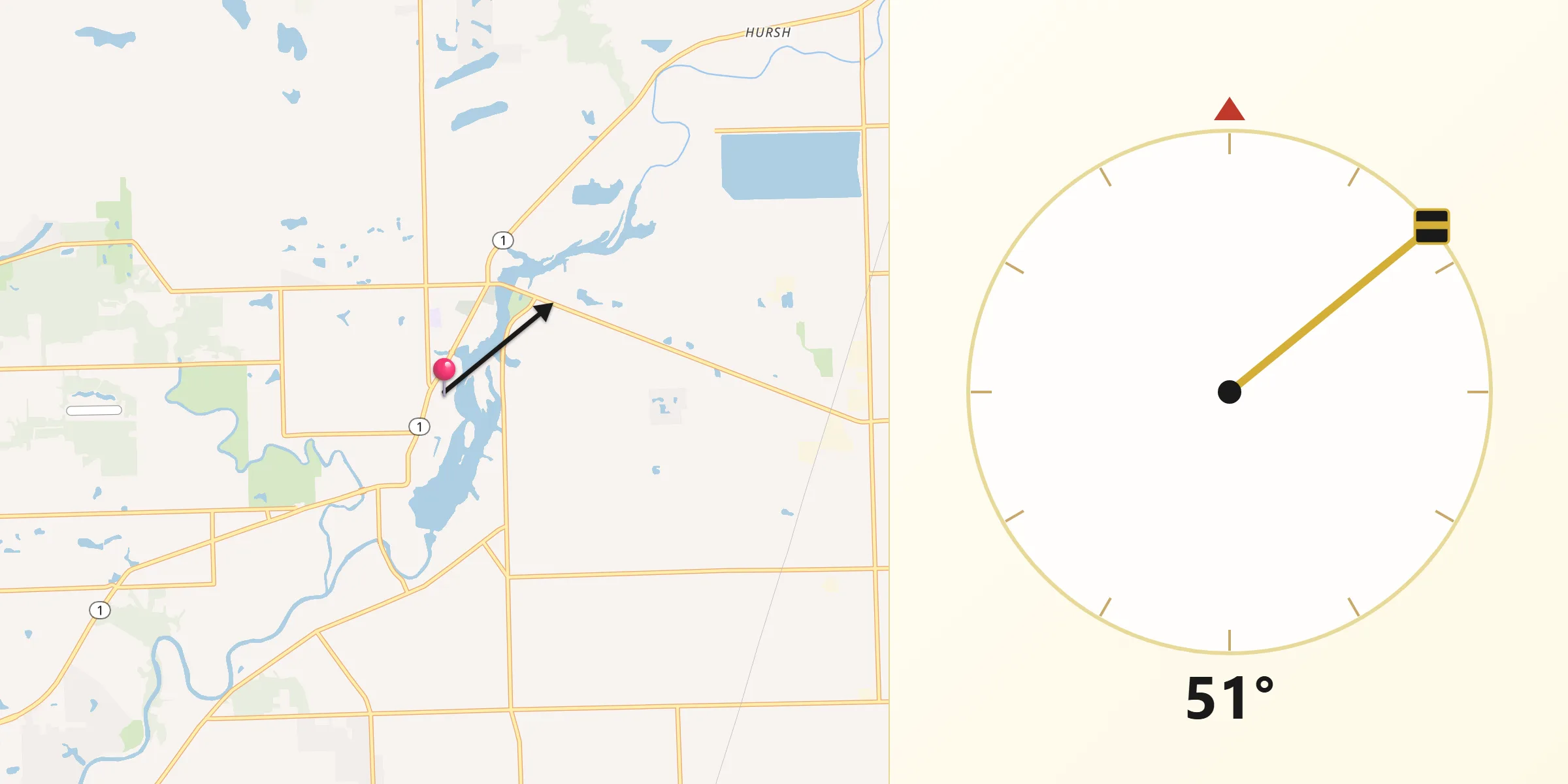 Qibla Direction from Leo-Cedarville