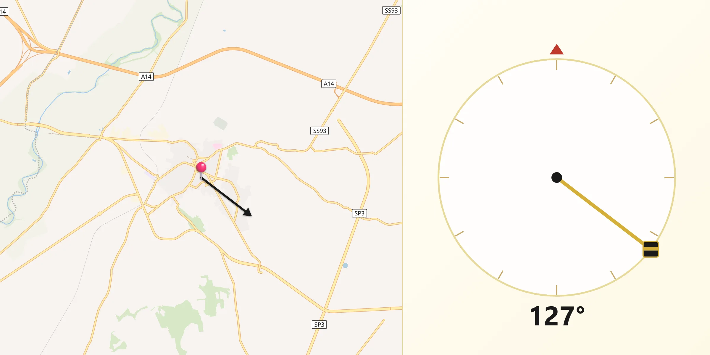 Direzione della Qibla da Canosa di Puglia