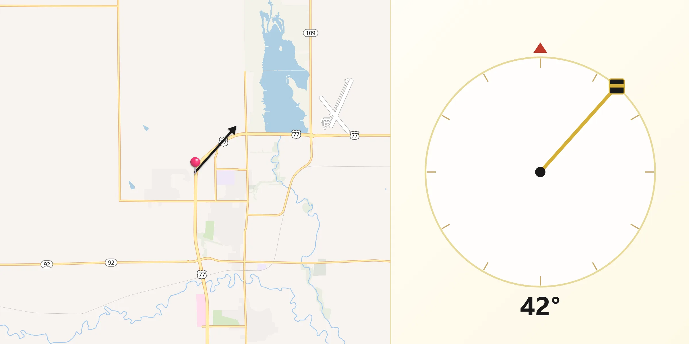 Qibla Direction from Saunders