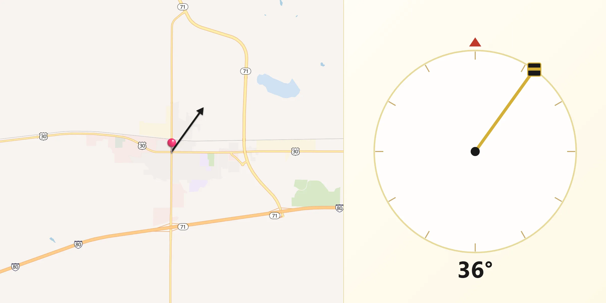 Qibla Direction from Kimball