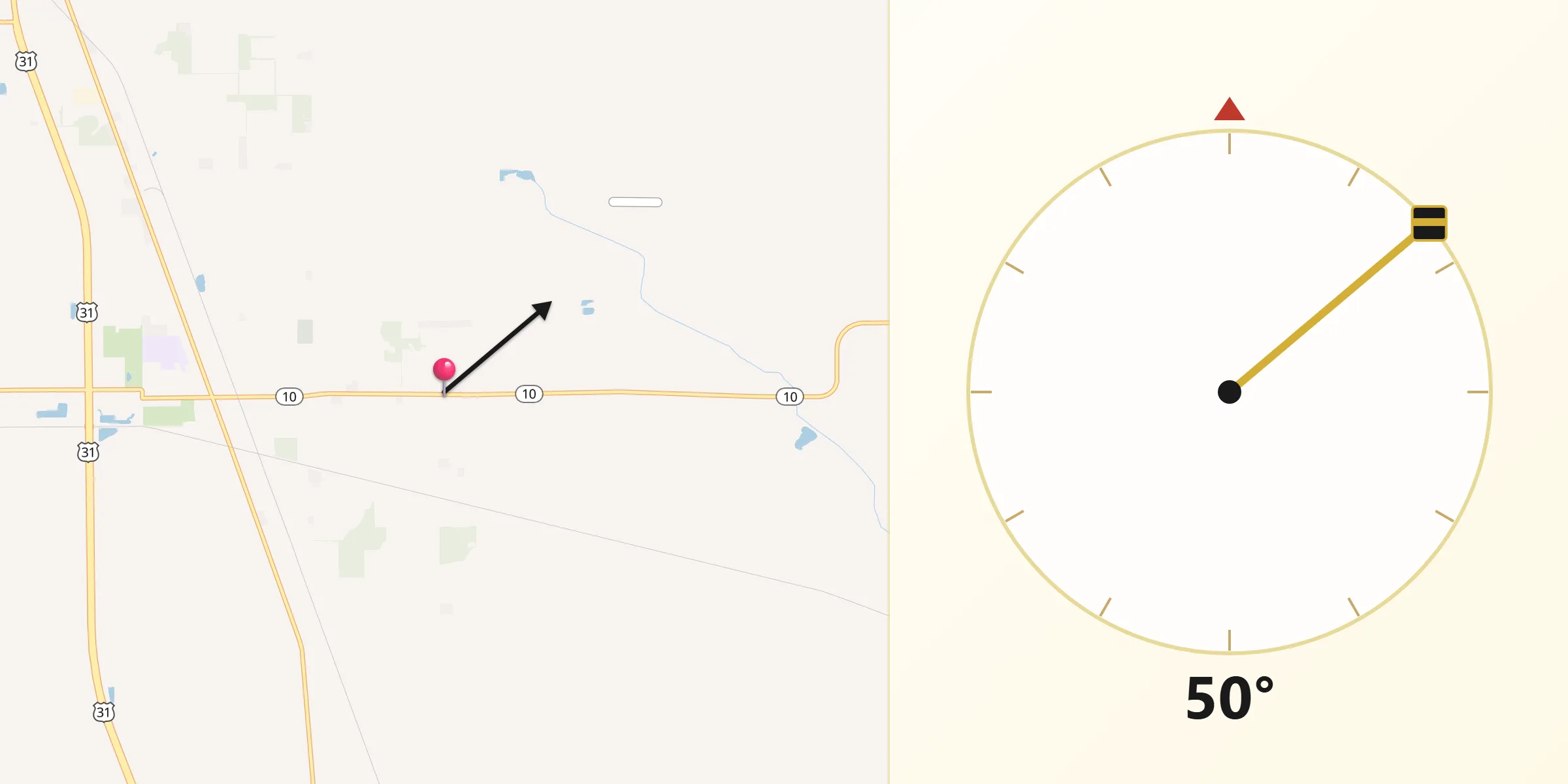 Qibla Direction from Argos