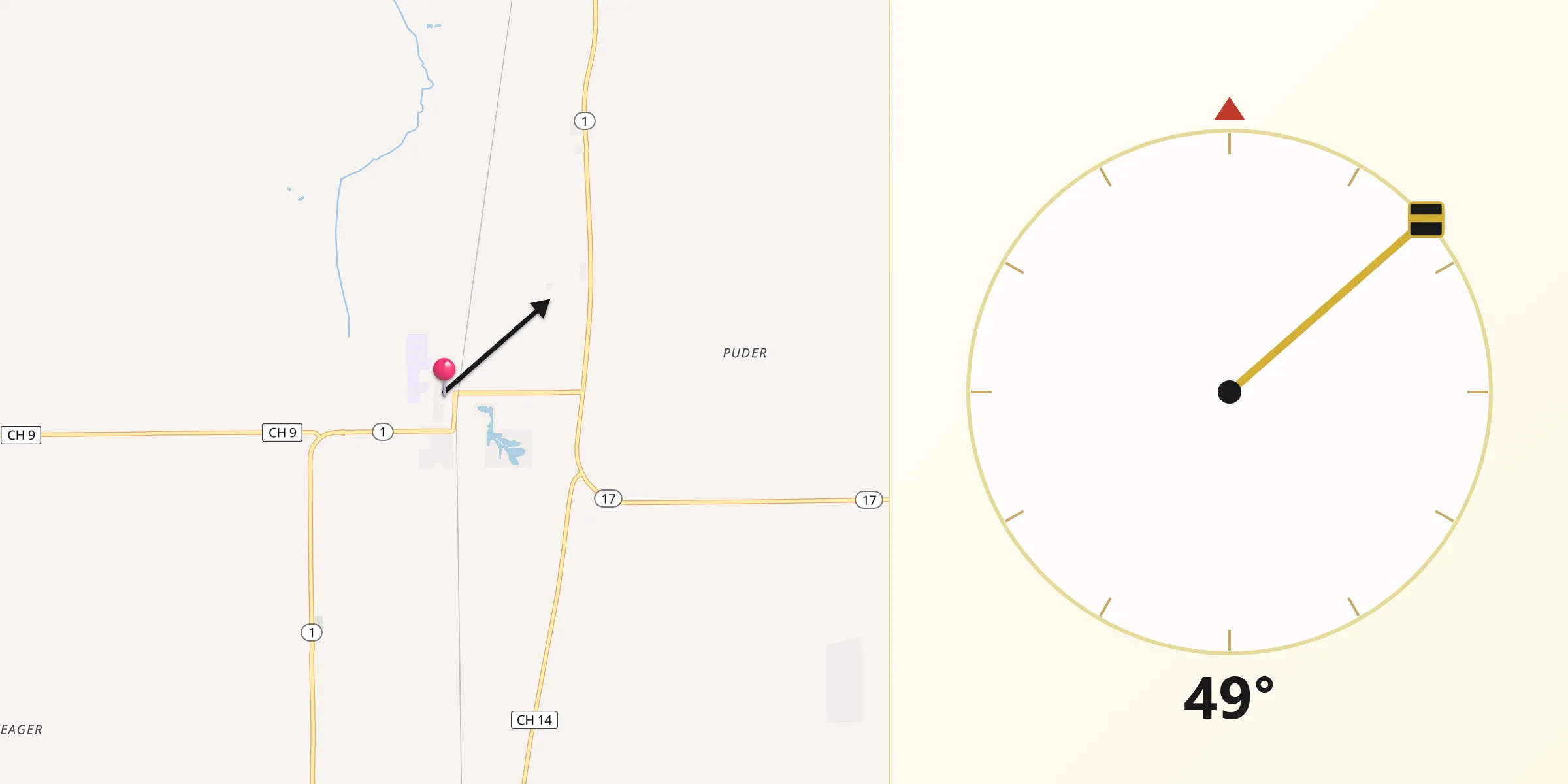 Qibla Direction from Grant Park