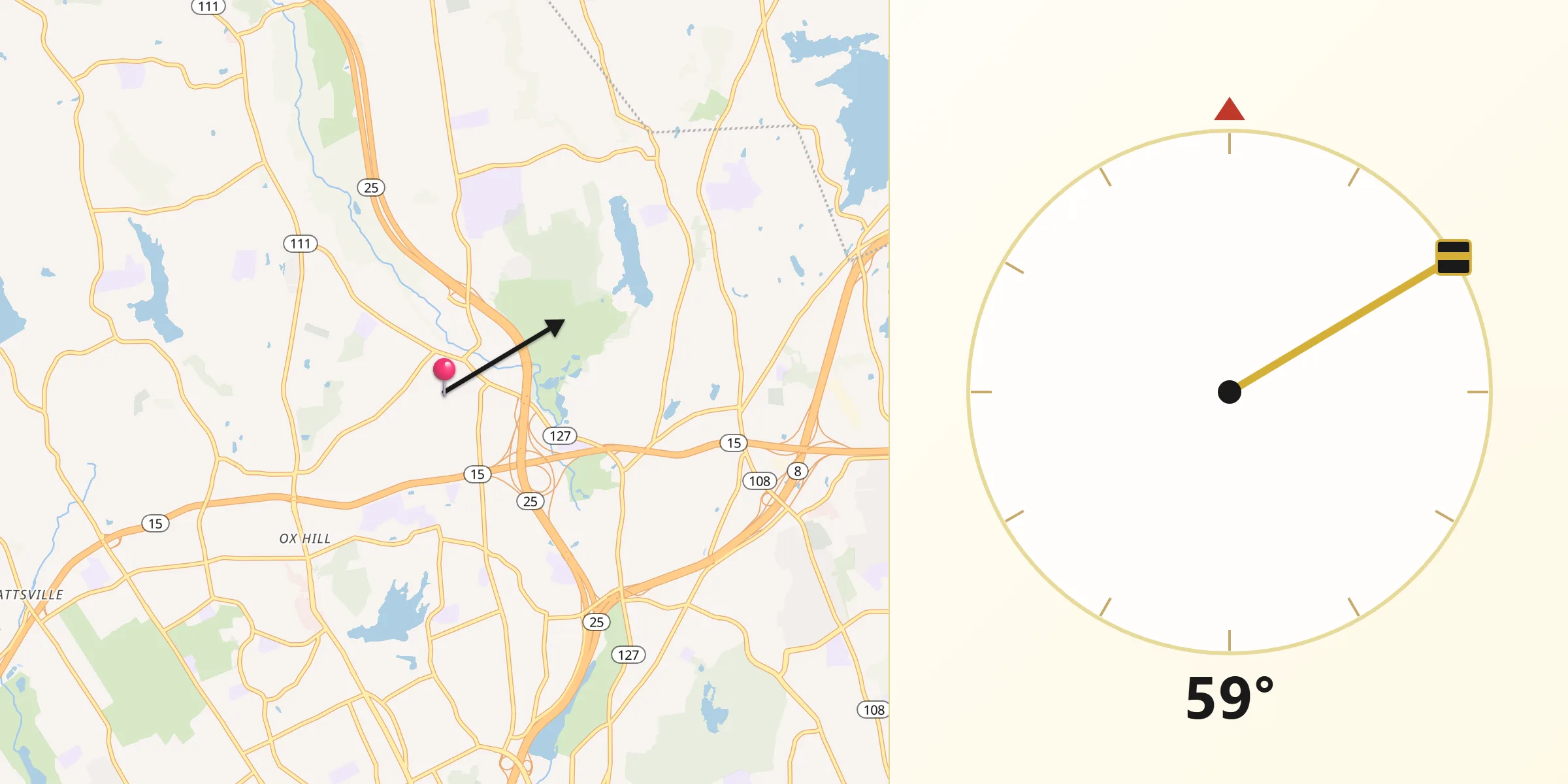 Qibla Direction from Trumbull