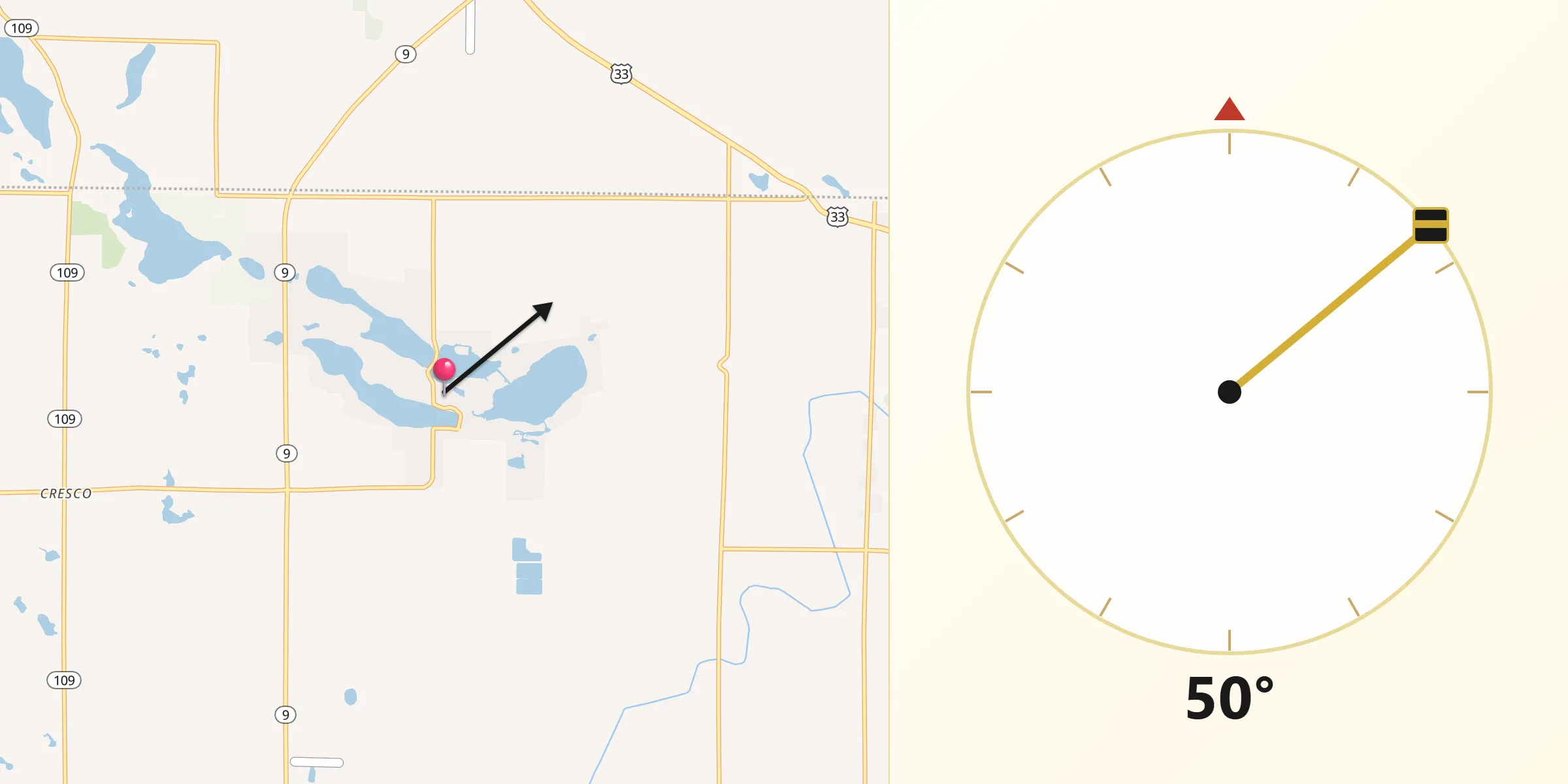 Qibla Direction from Tri-Lakes