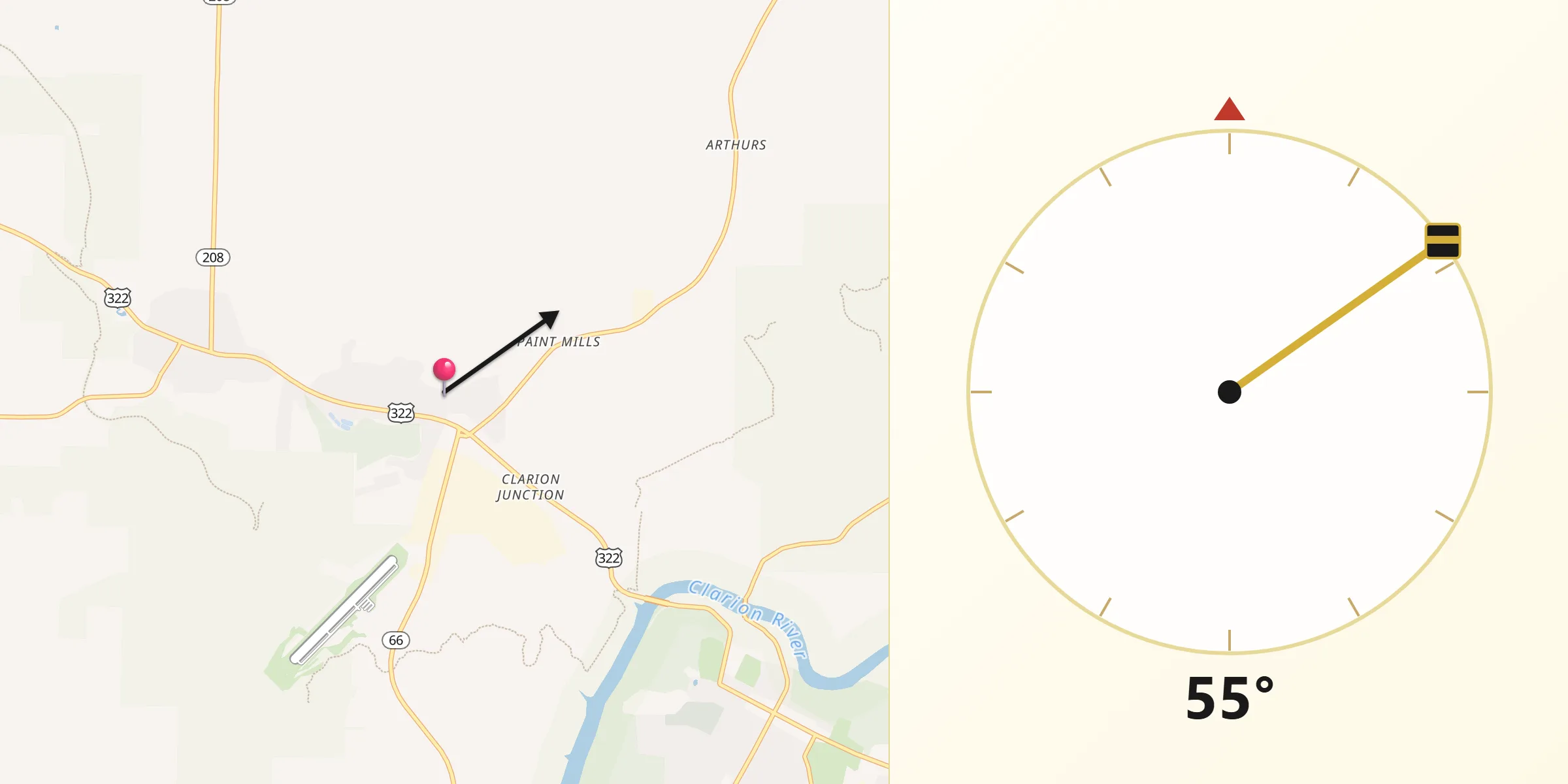 Qibla Direction from Marianne