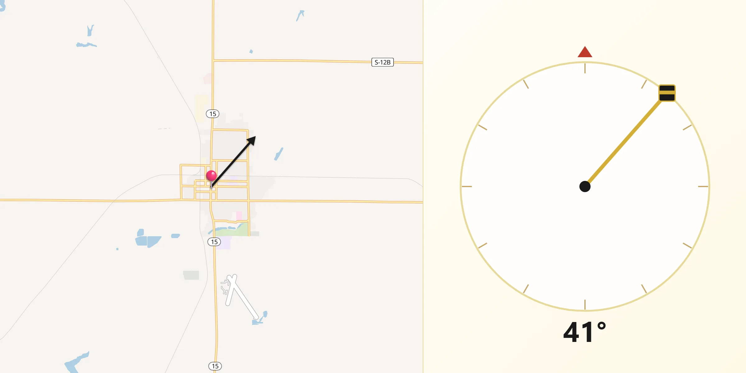 Qibla Direction from David City