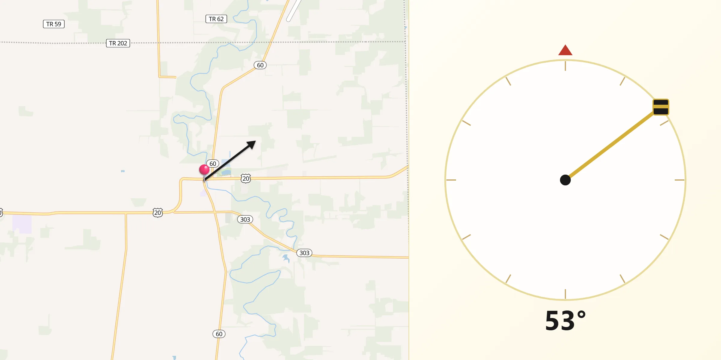 Qibla Direction from Wakeman