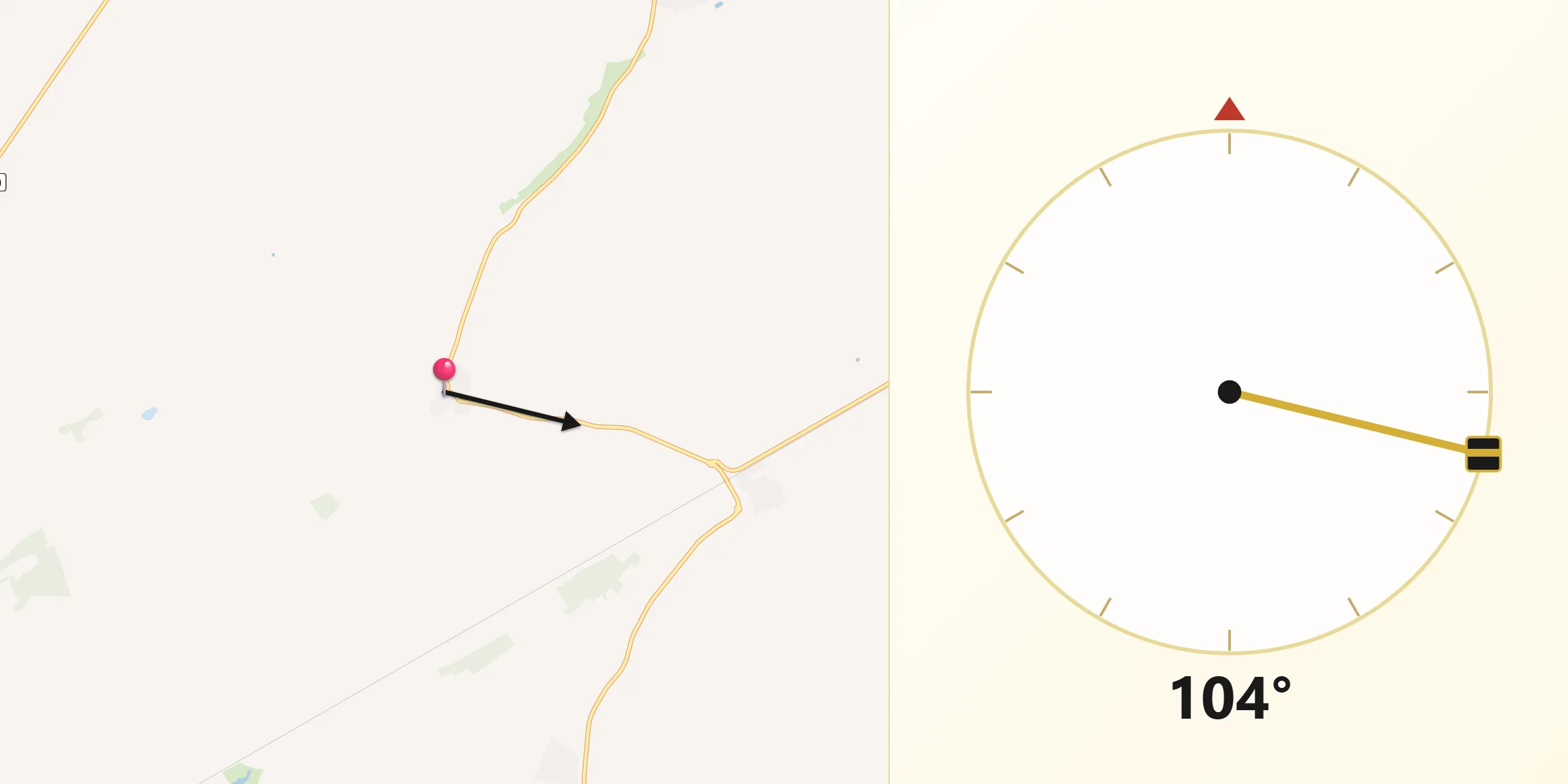 Dirección de la Qibla desde Nueva Villa de las Torres