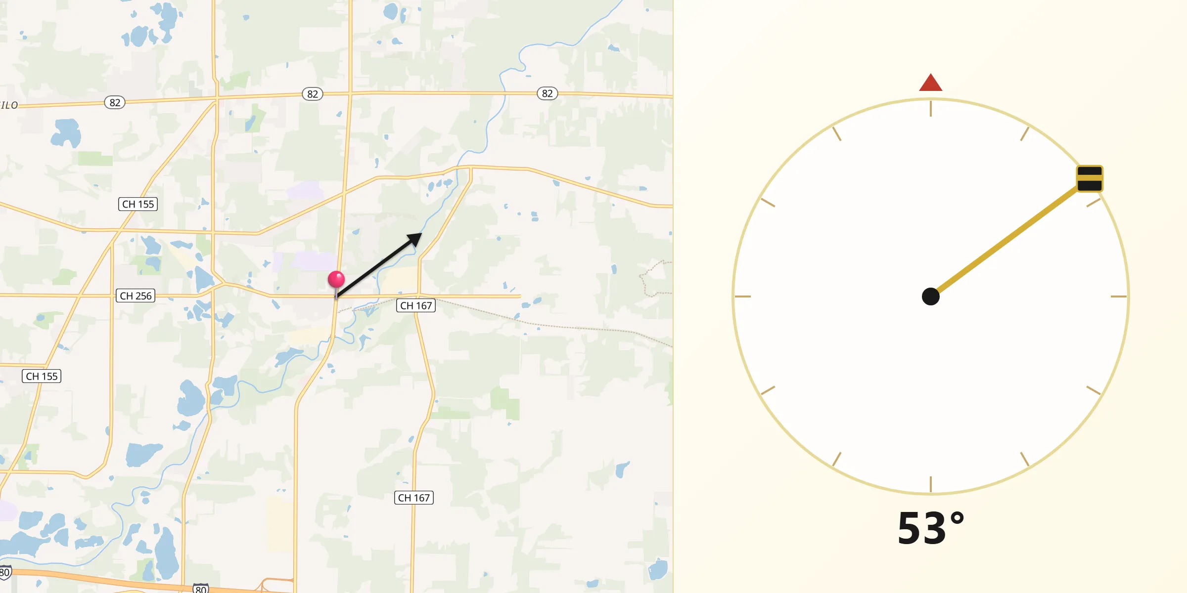 Qibla Direction from Mantua