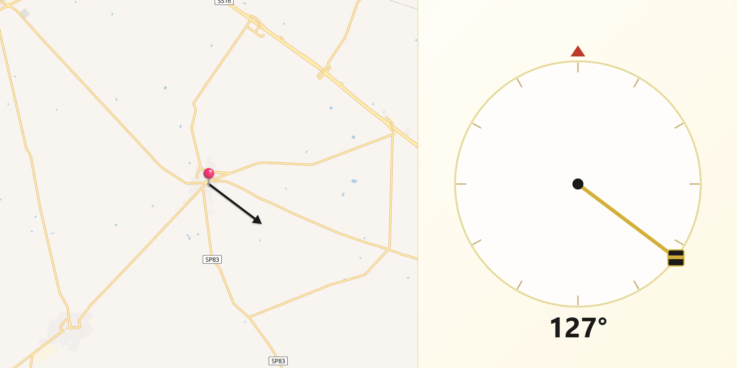Direzione della Qibla da Stornara