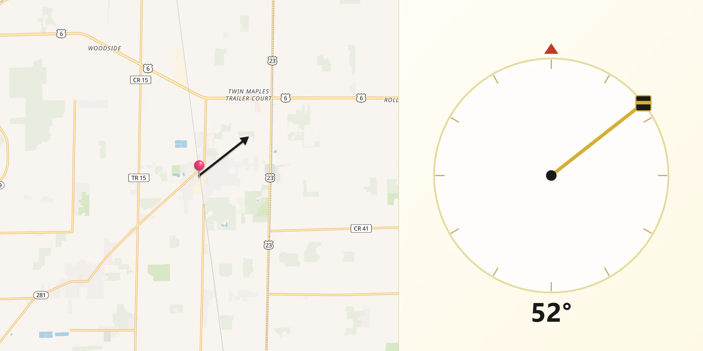 Qibla Direction from Bradner