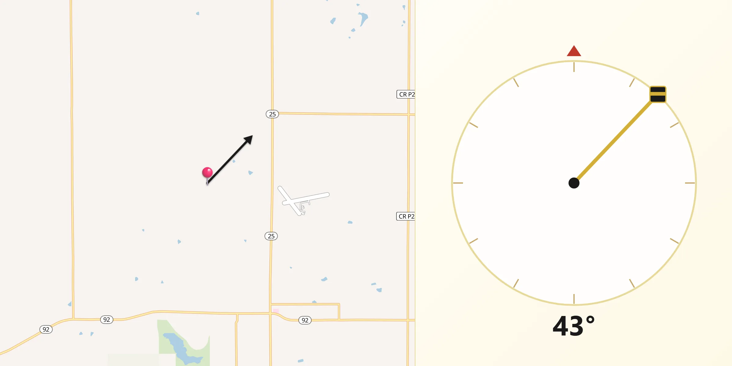Qibla Direction from Adair