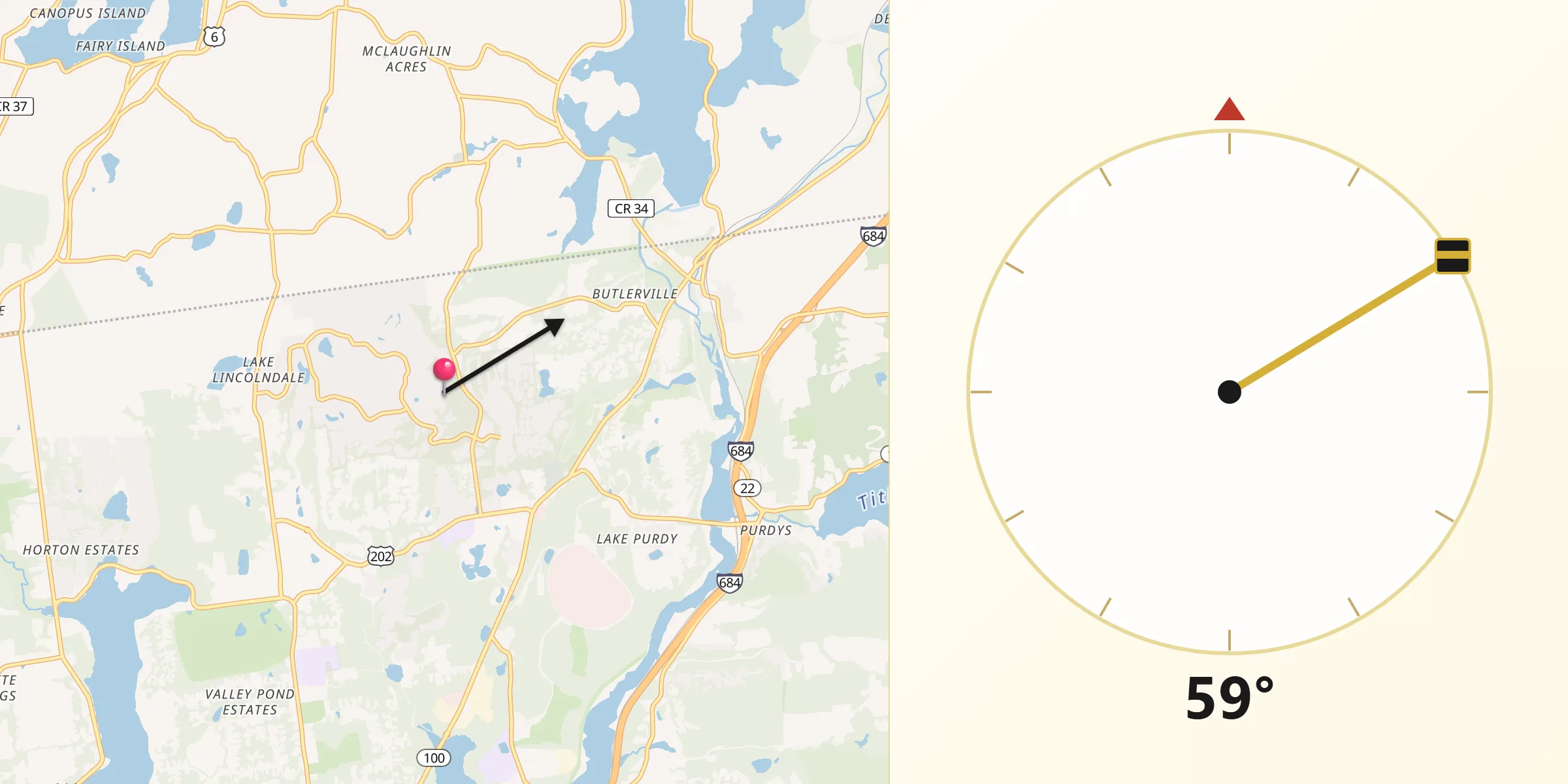 Qibla Direction from Heritage Hills