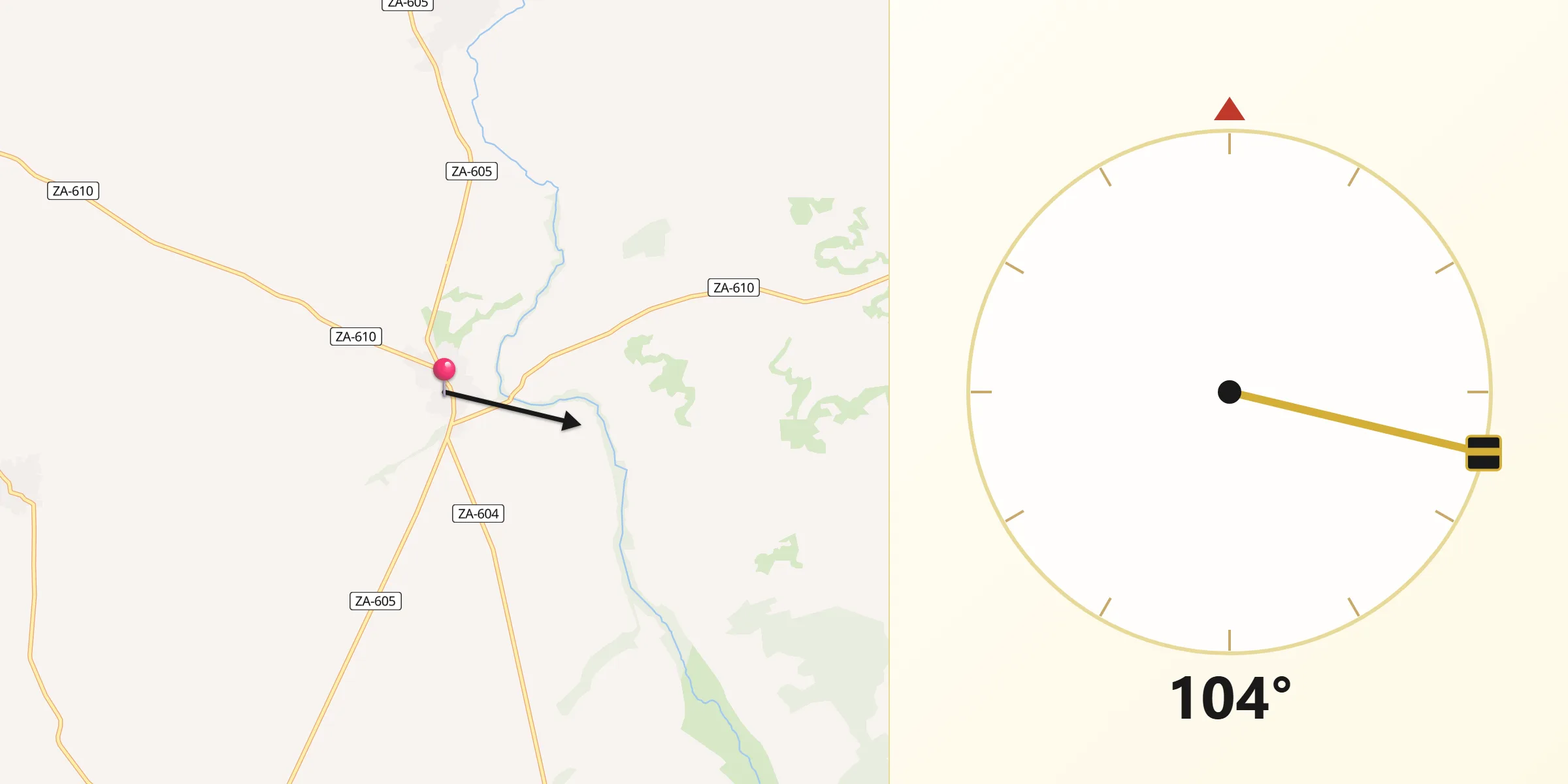 Dirección de la Qibla desde La Bóveda de Toro
