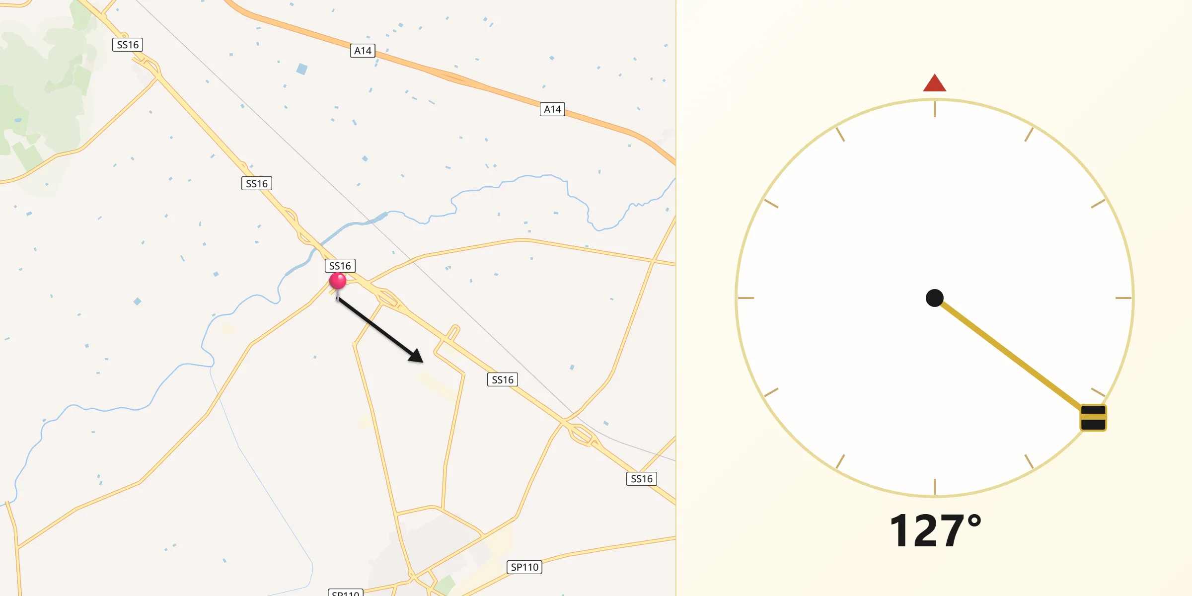 Direzione della Qibla da Carapelle