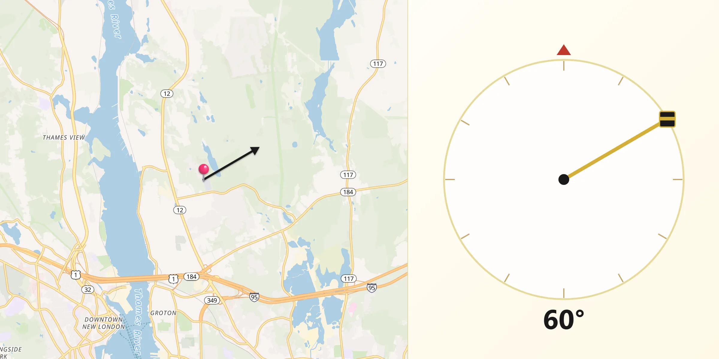 Qibla Direction from Conning Towers-Nautilus Park