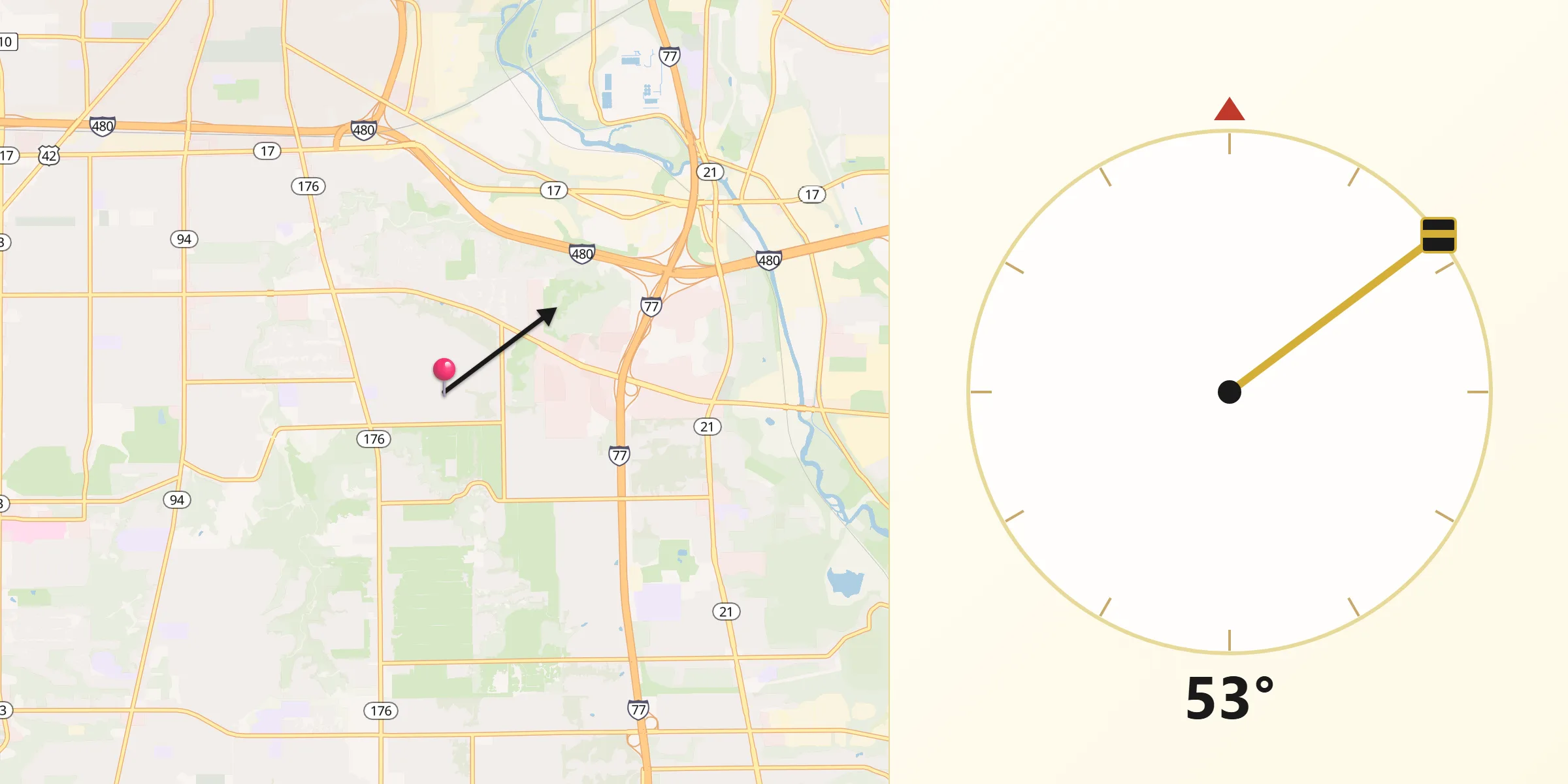 Qibla Direction from Seven Hills