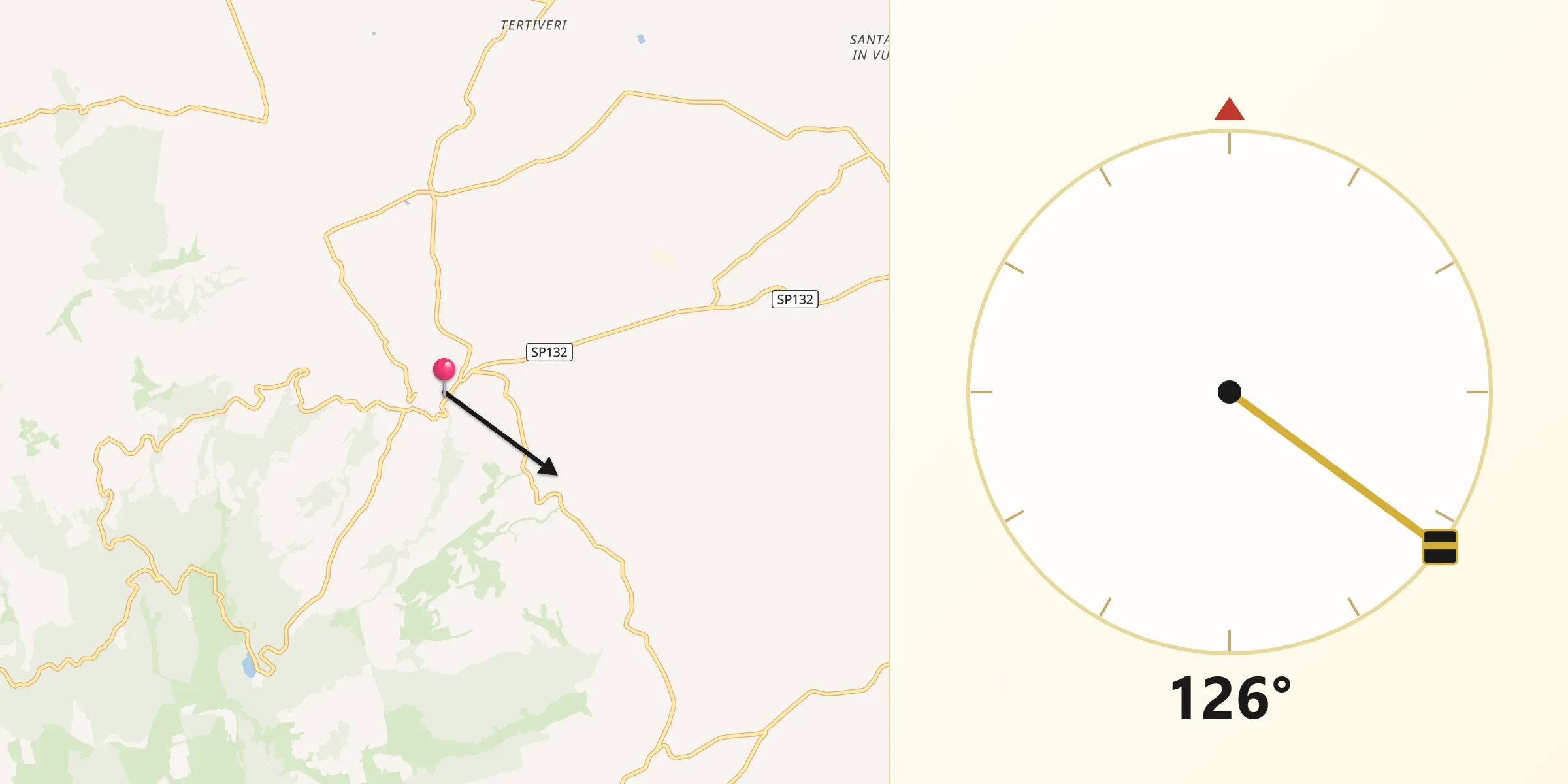 Direzione della Qibla da Biccari