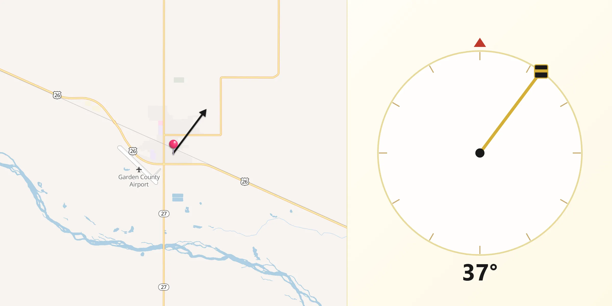 Qibla Direction from Oshkosh