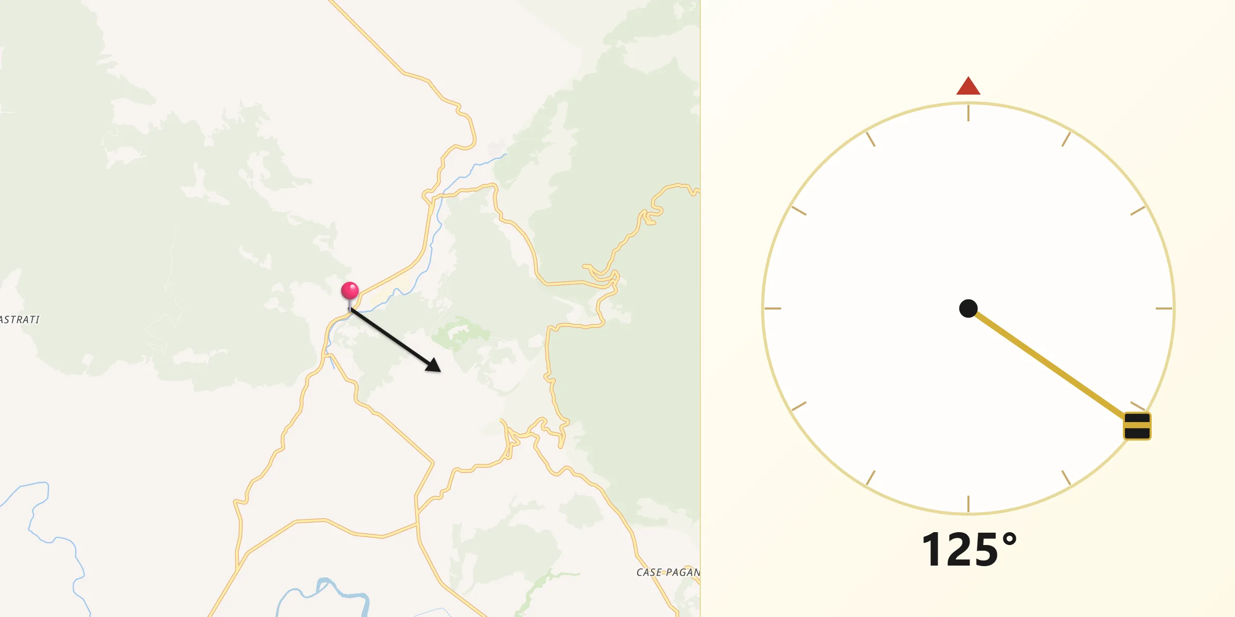 Direzione della Qibla da Pratella