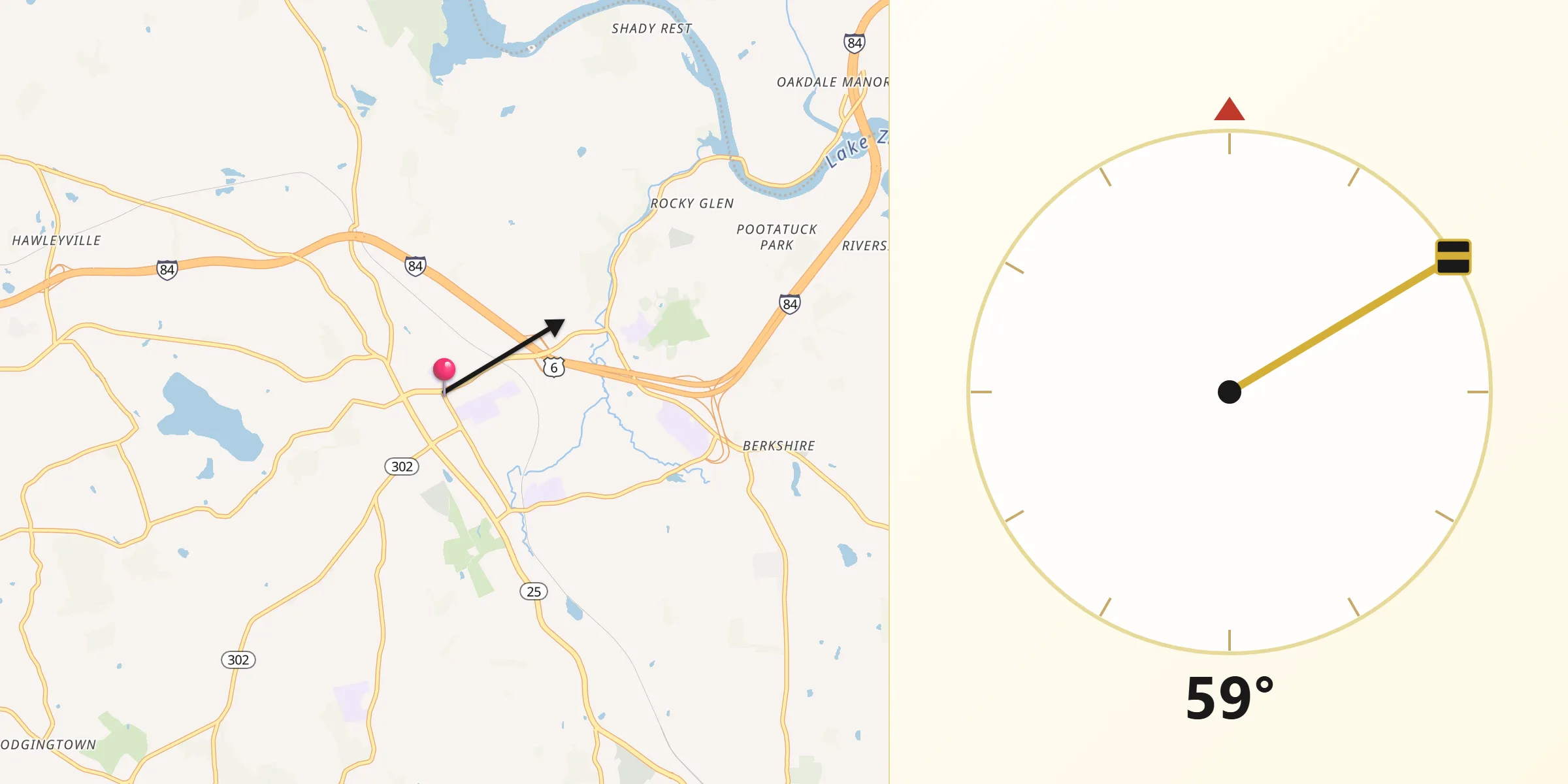 Qibla Direction from Newtown