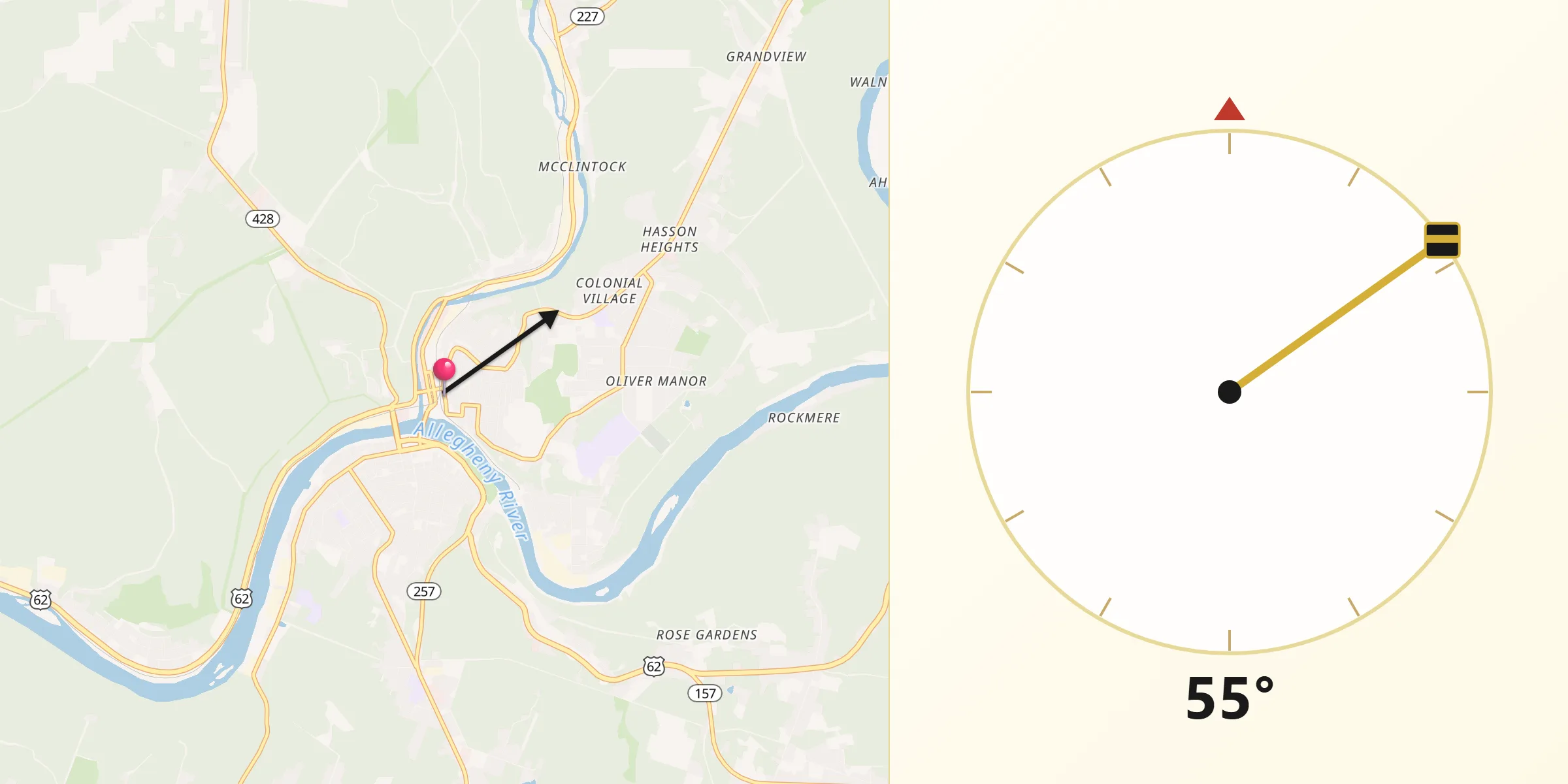 Qibla Direction from Oil City