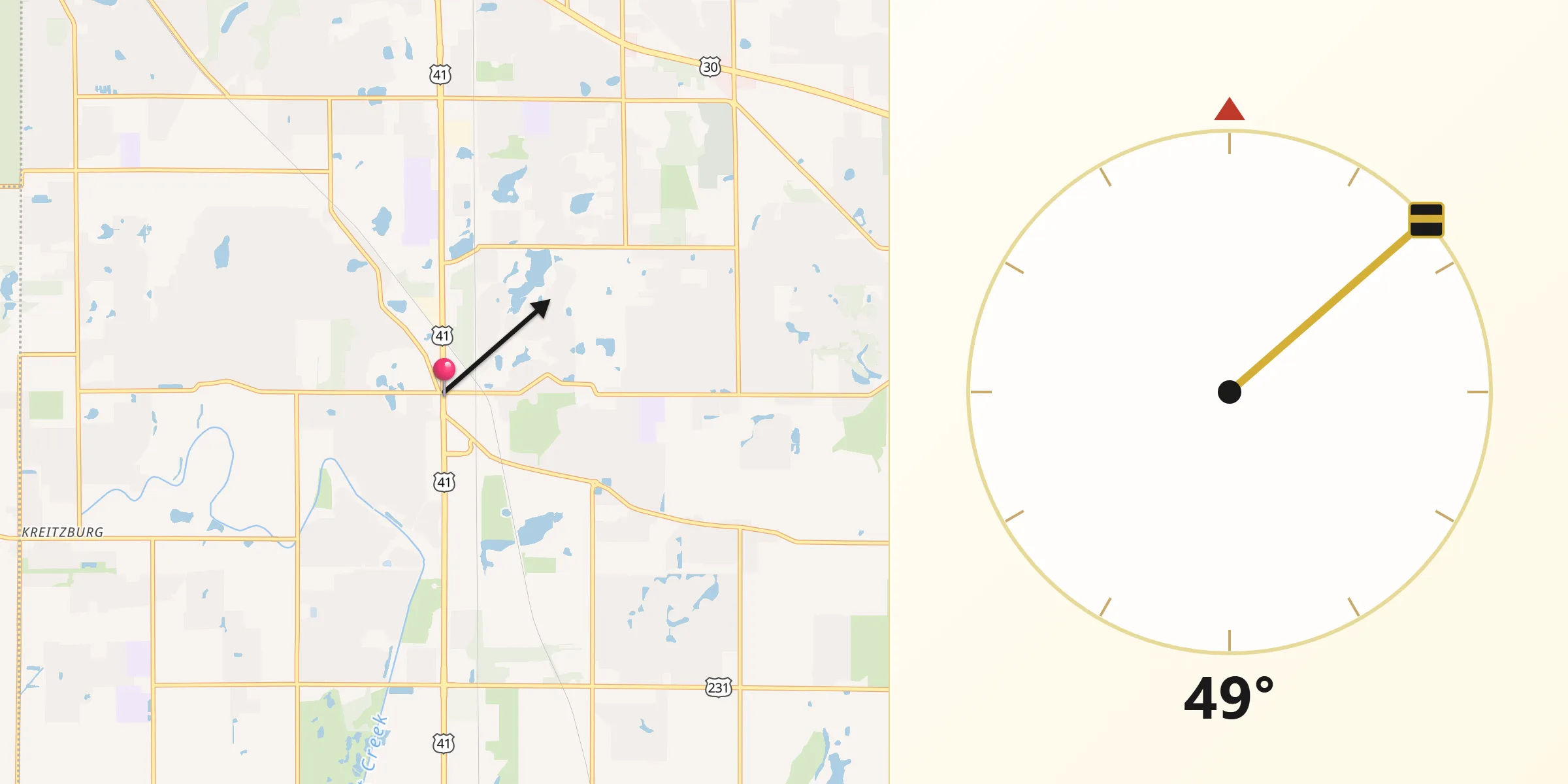 Qibla Direction from Saint John