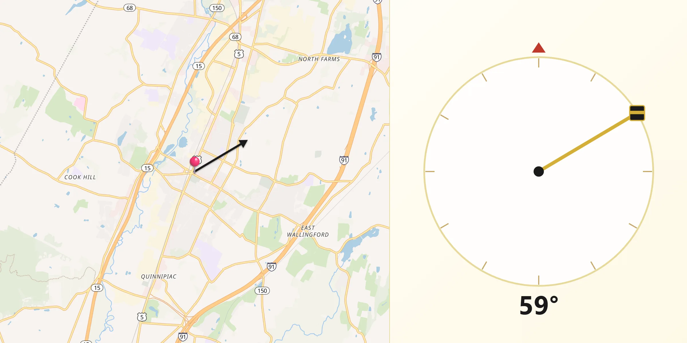 Qibla Direction from Wallingford